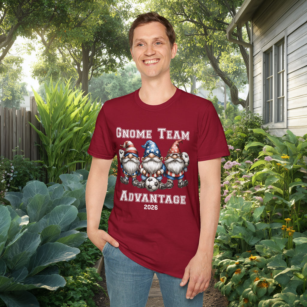 Gnome Team Advantage 2026 Patriotic Soccer Gnome T-Shirt