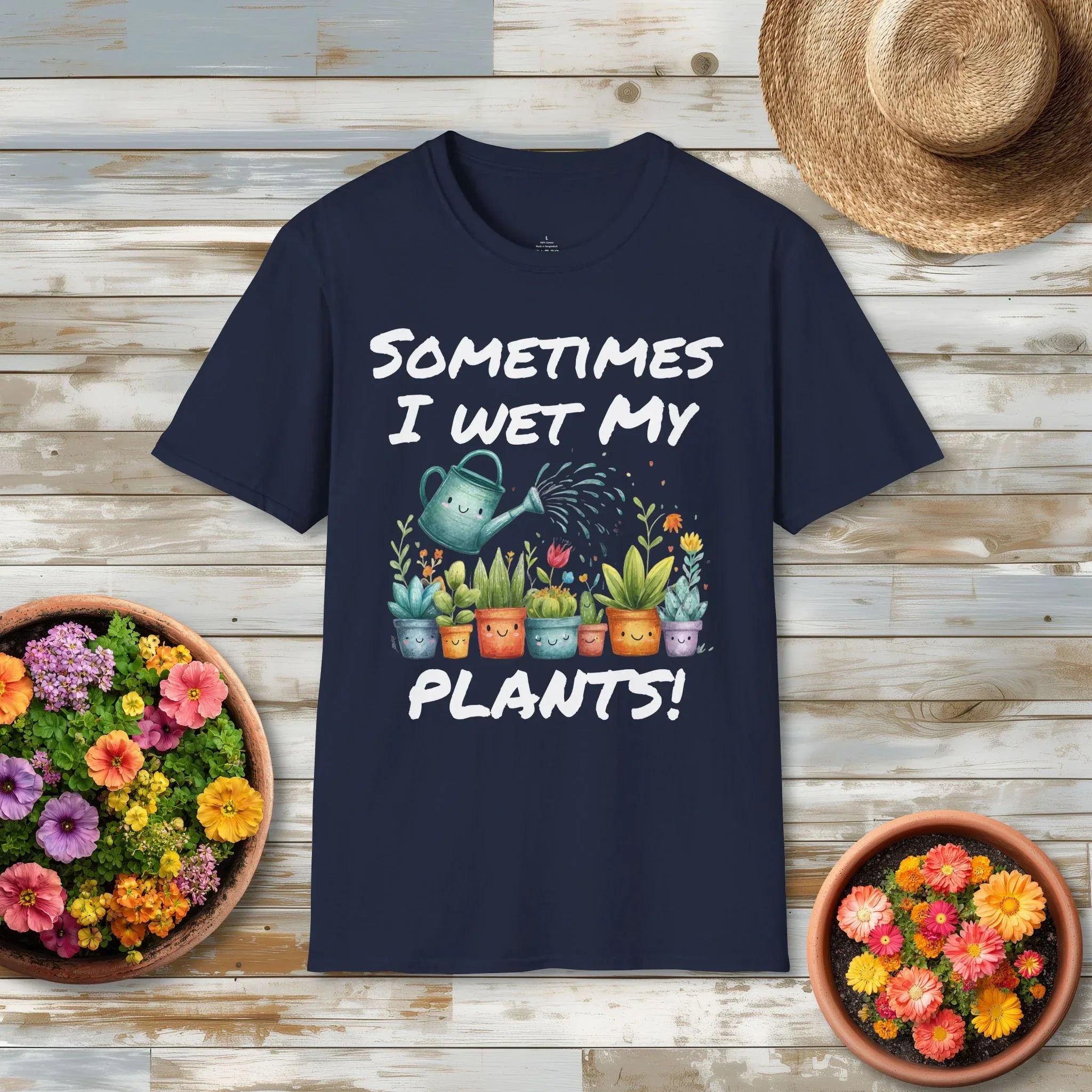 Sometimes I Wet My Plants Garden Gnome T-Shirt – Bee in Bloom