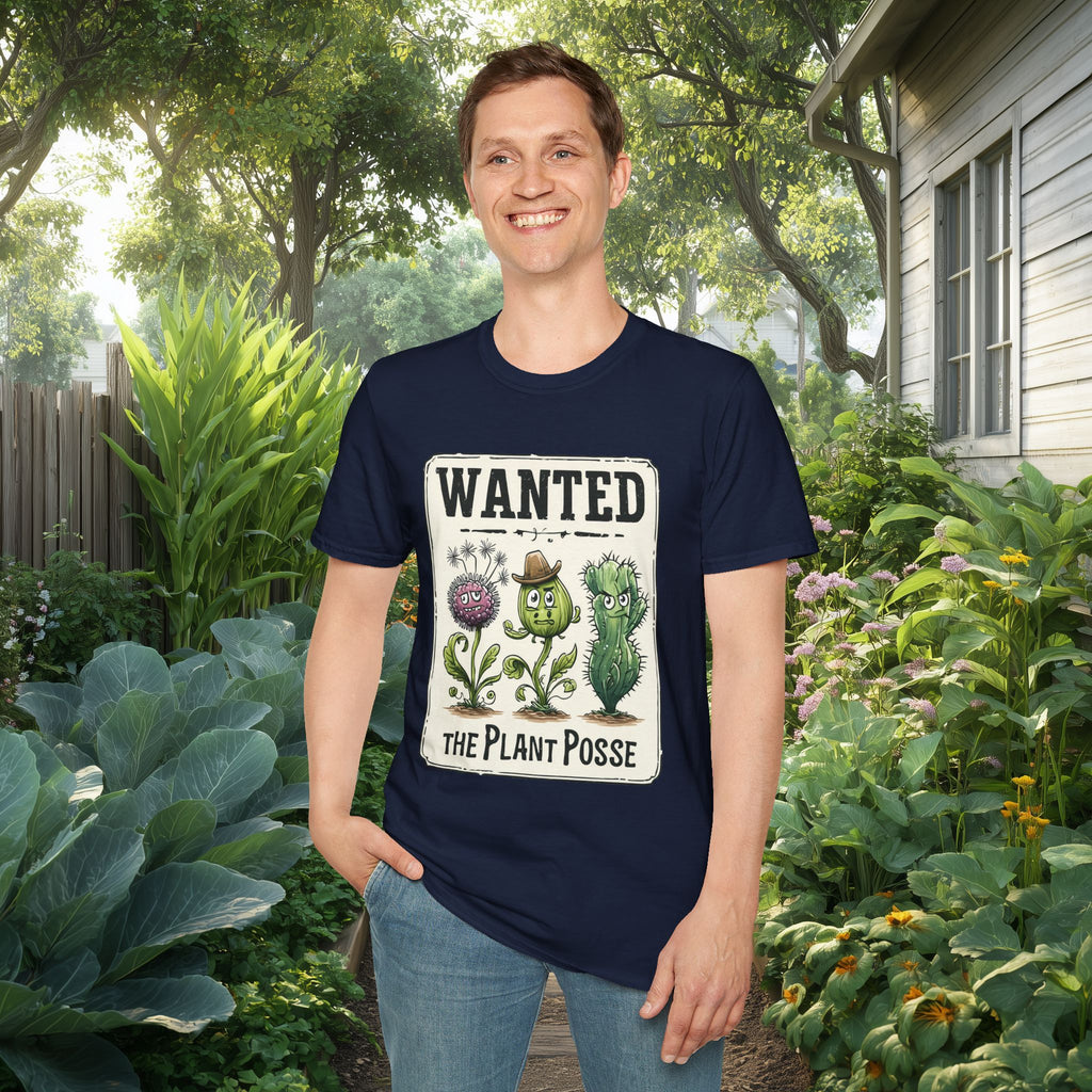 Weedy Plant Posse Wanted Poster T-Shirt