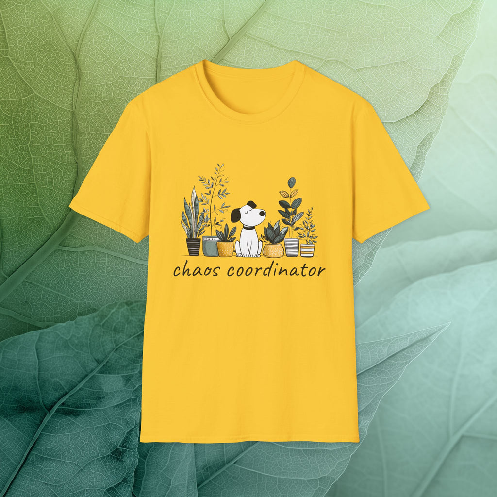 Chaos Coordinator Dog and Plant Lover T-Shirt