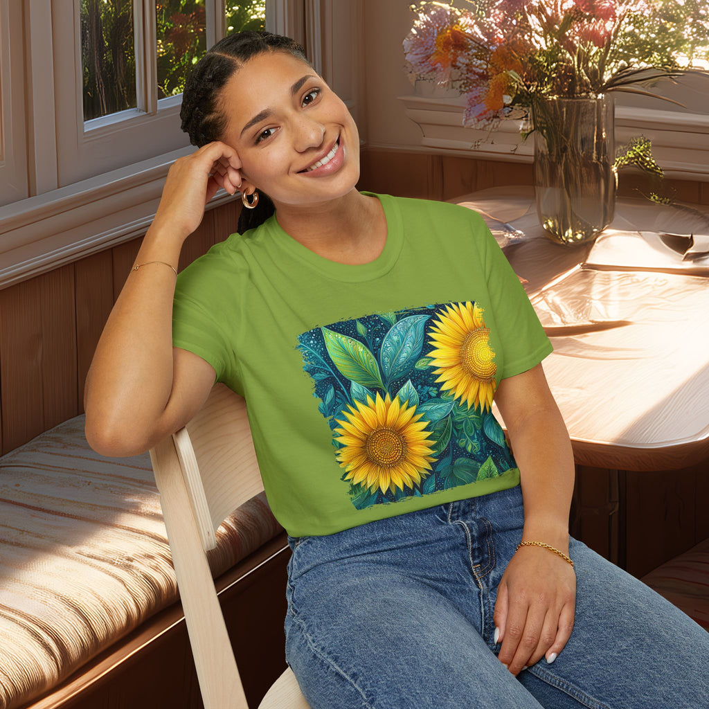 Whimsical Sunflower Garden T-Shirt