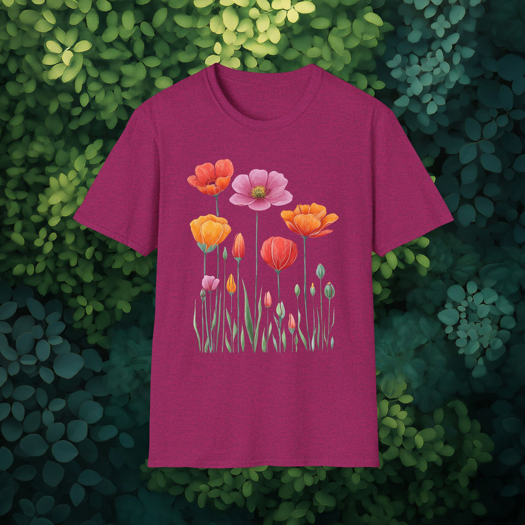Blooming Poppies T-Shirt for Gardeners