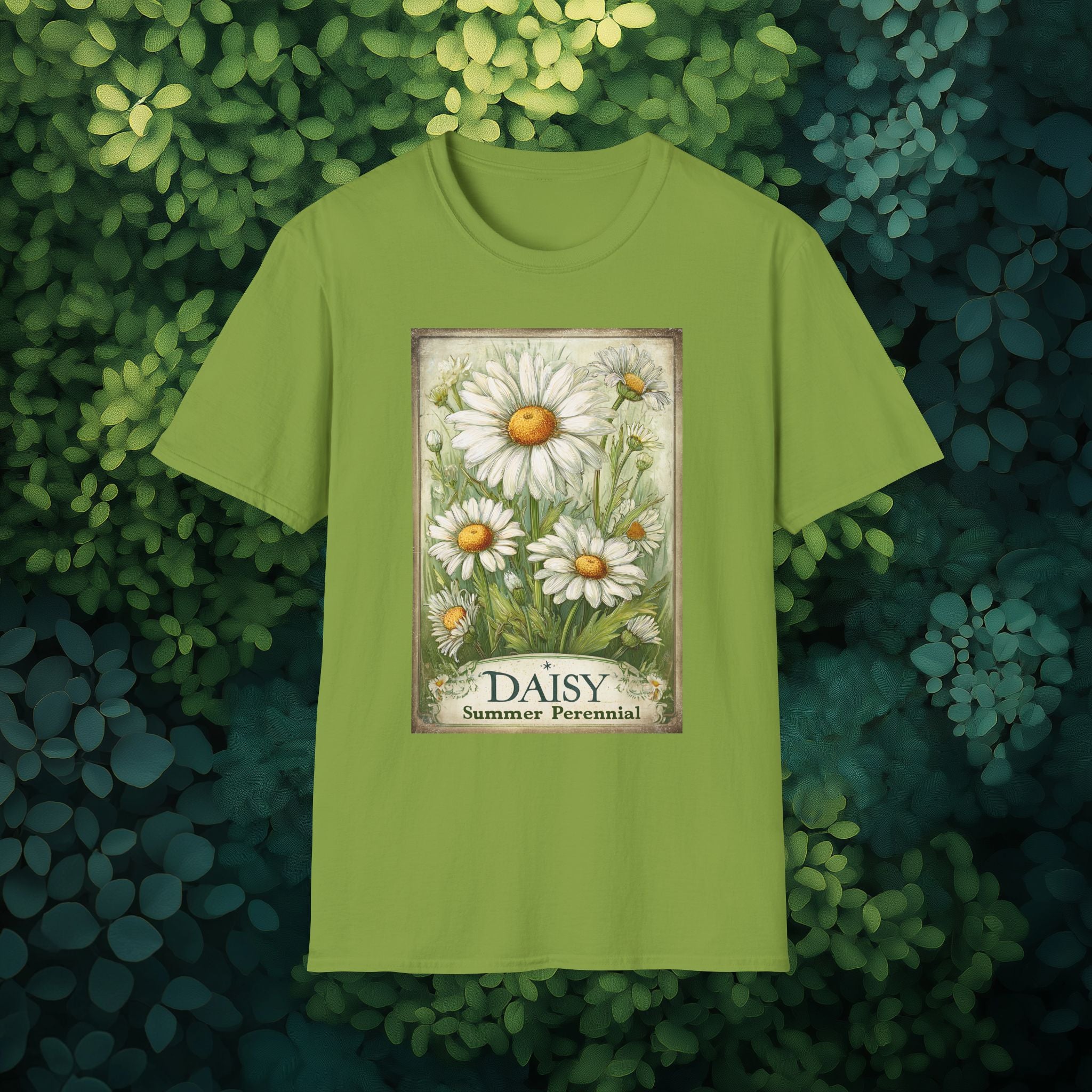 Vintage Daisy Seed Packet Unisex T-Shirt for Gardeners, Nature Lovers, Summer Casual Wear