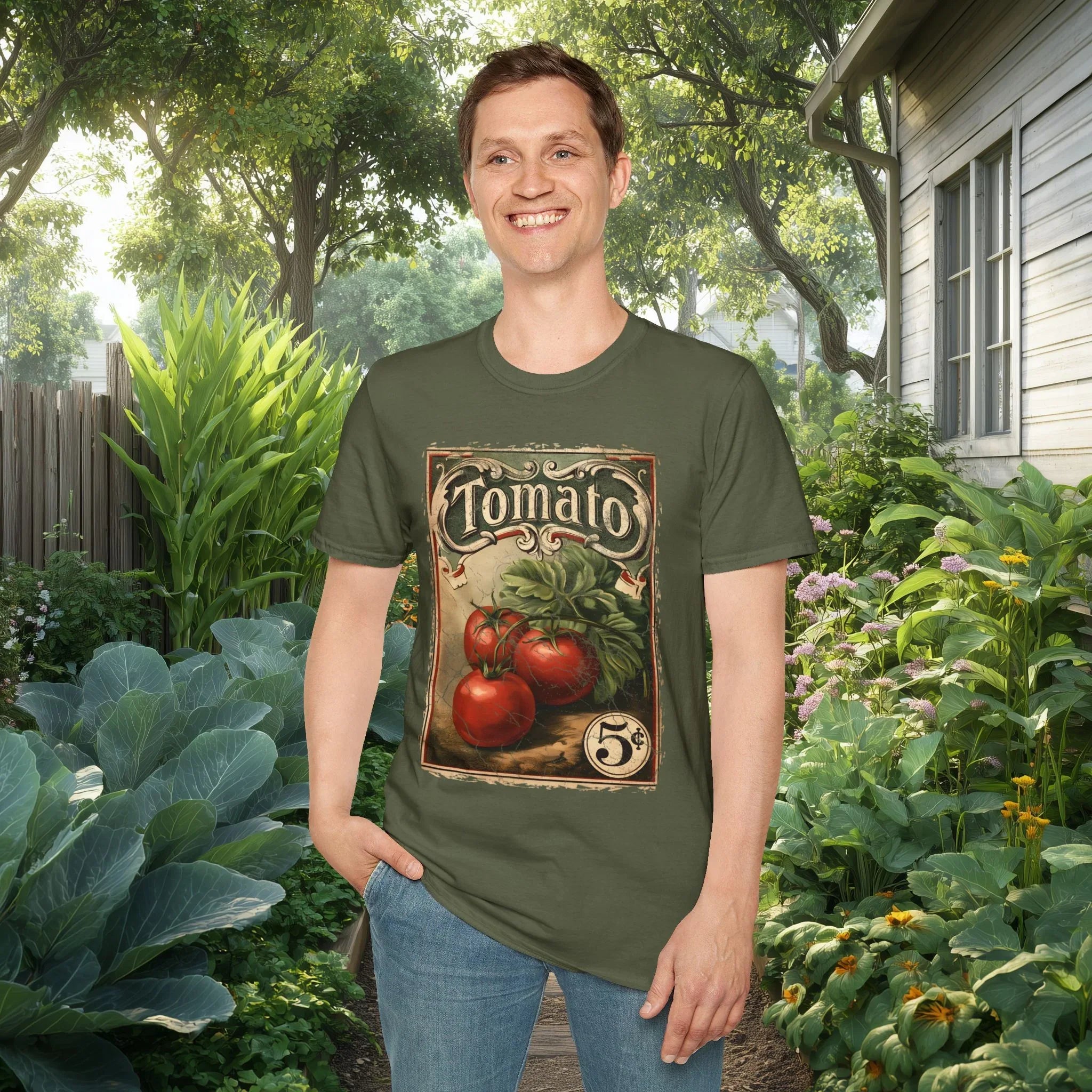 Vintage Tomato Seed Packet Shirt