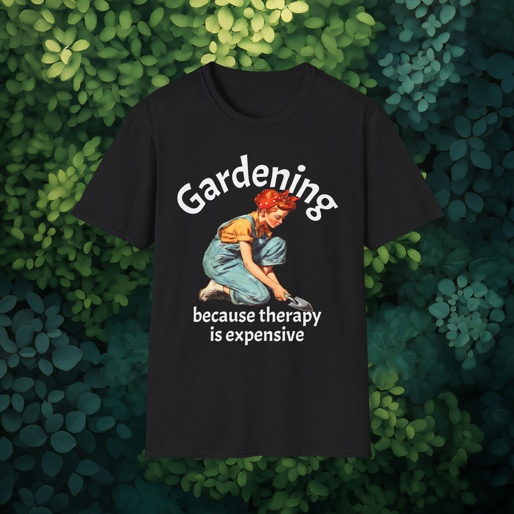 Retro Gardening T-Shirt – Because Therapy Is Expensive
