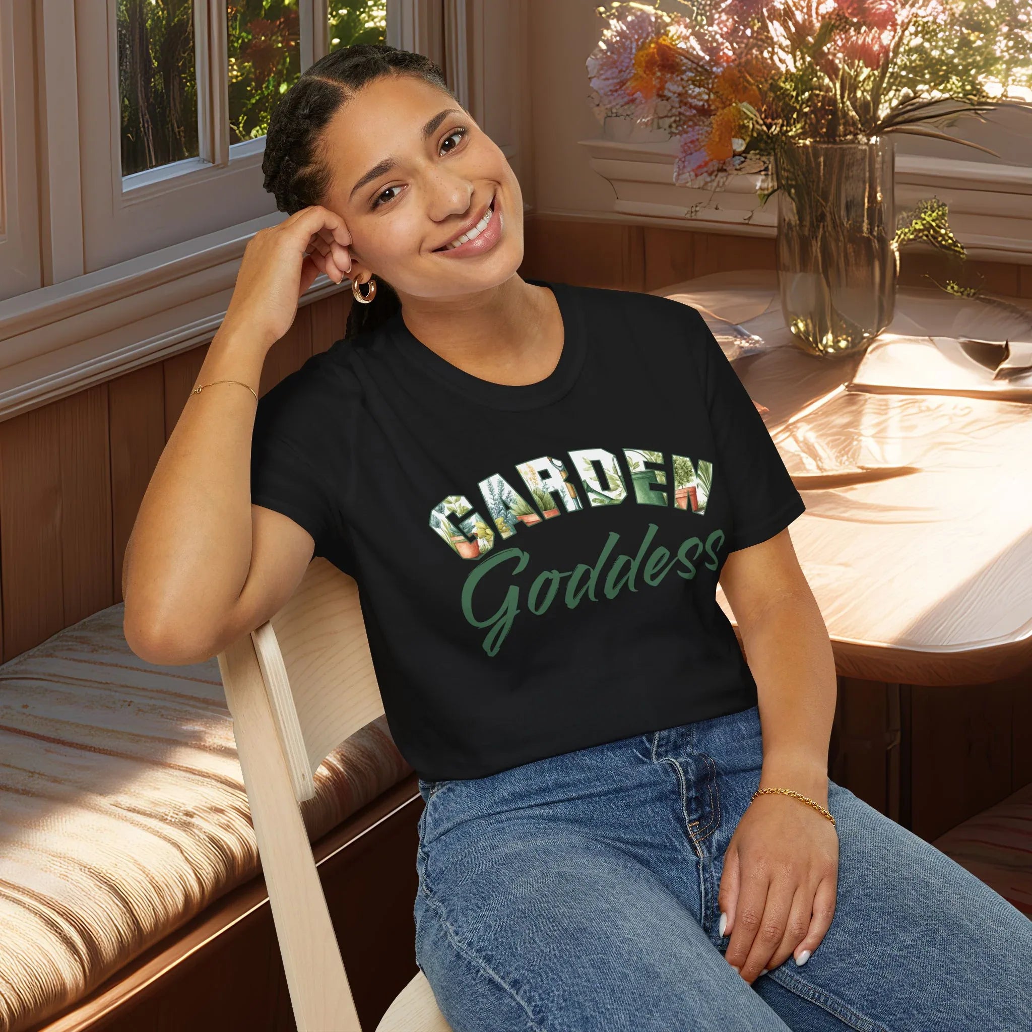 Garden Goddess T-Shirt for Plant Lovers