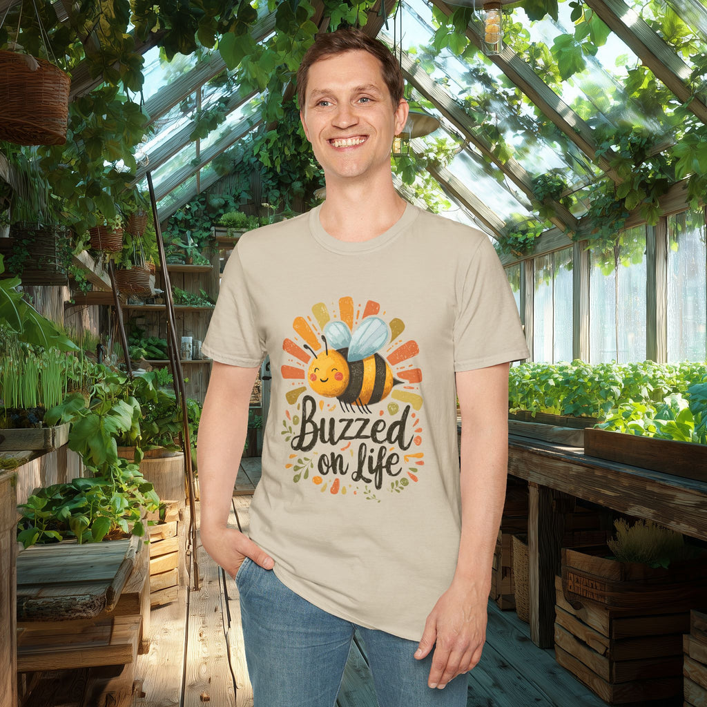 Buzzed on Life Sweet Bee T-shirt for Nature Lovers