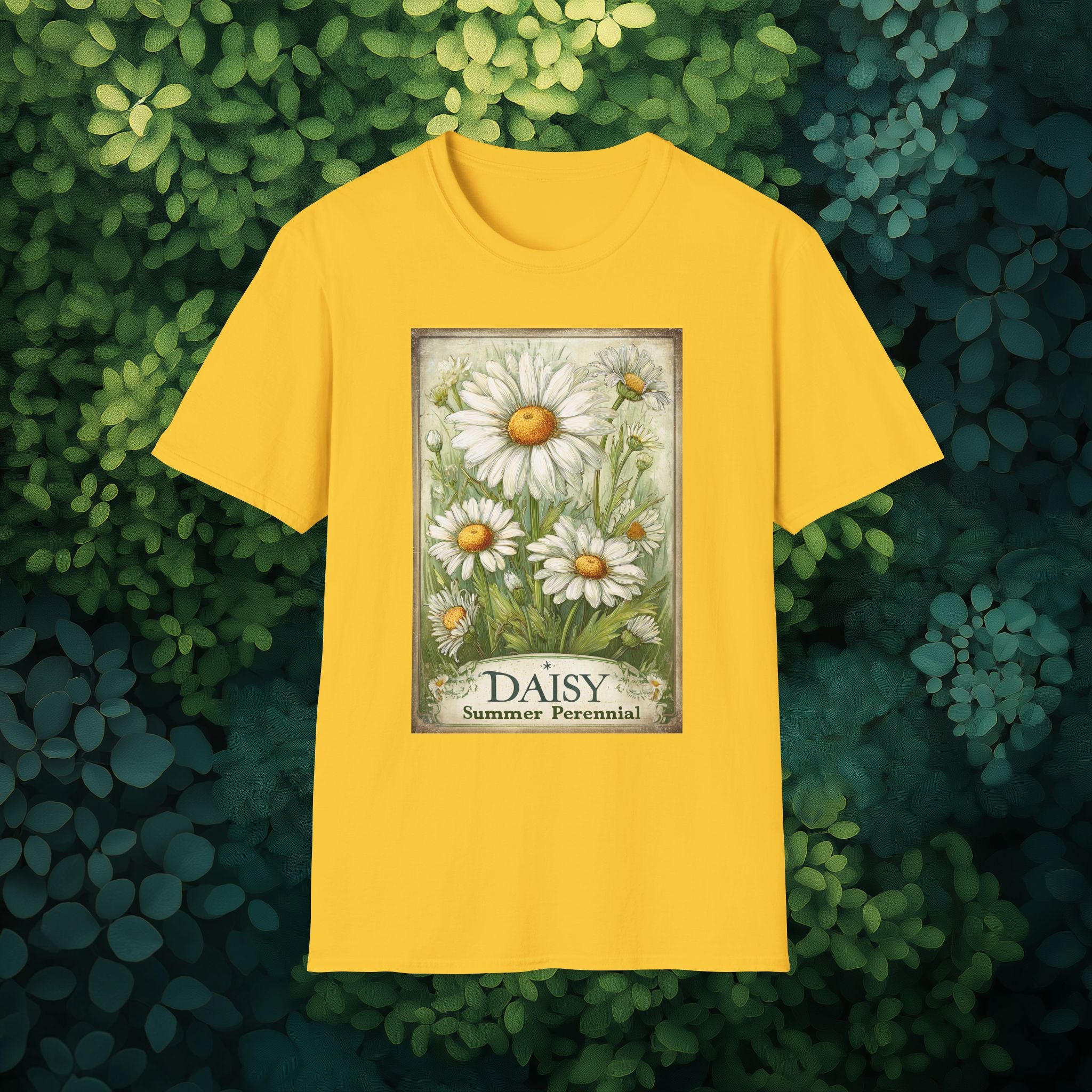 Vintage Daisy Seed Packet Unisex T-Shirt for Gardeners, Nature Lovers, Summer Casual Wear