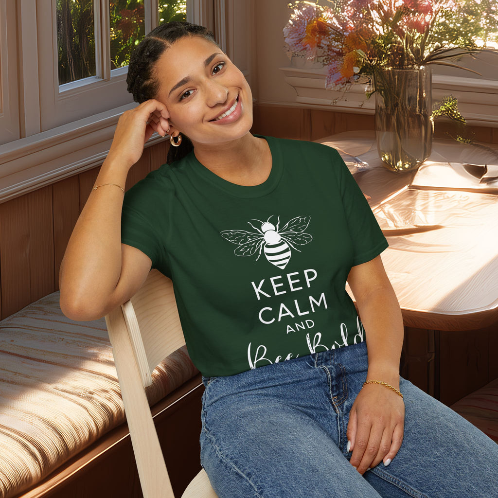 Keep Calm and Bee Bold T-Shirt for Bee and Nature Lovers