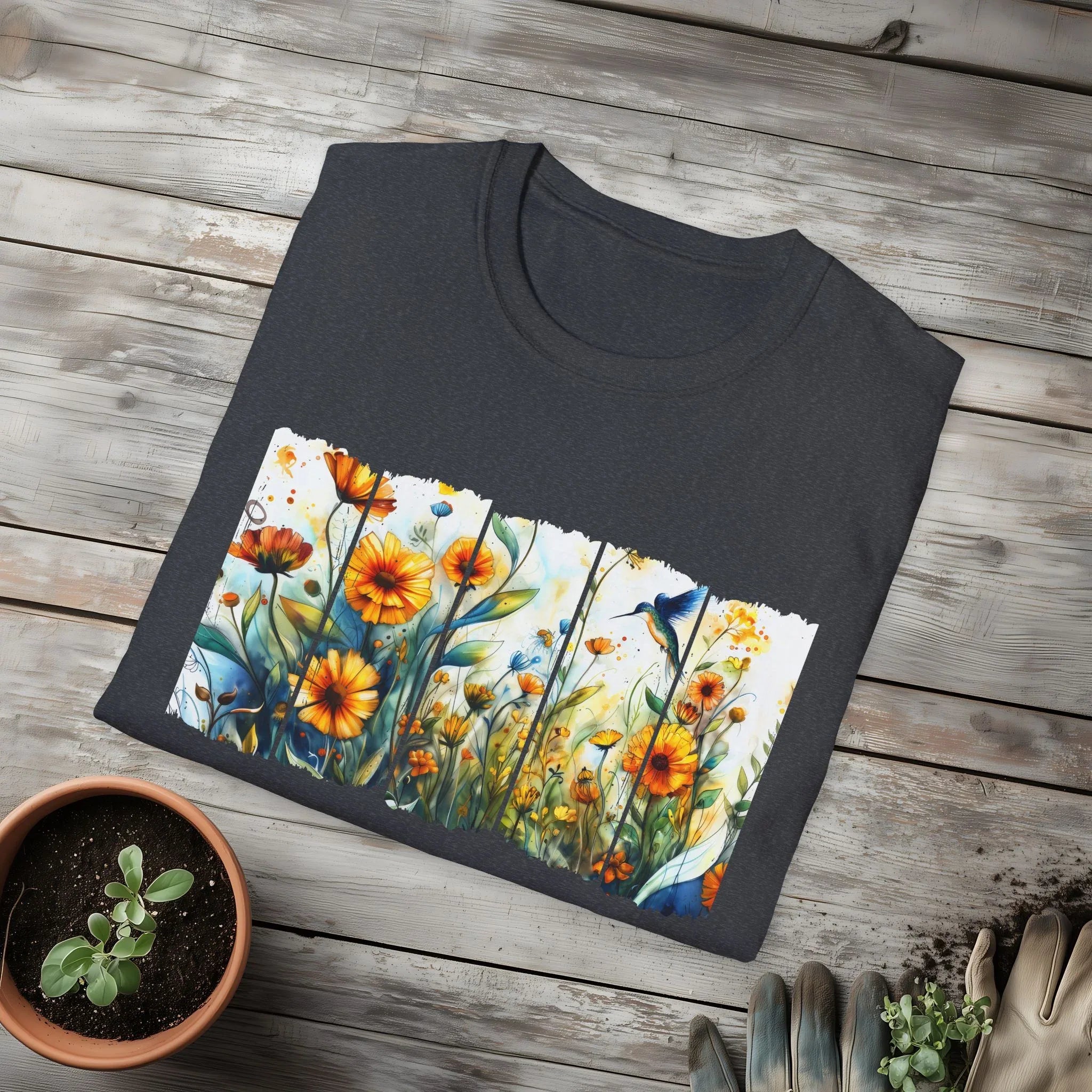 Hummingbird in Wildflowers T-Shirt