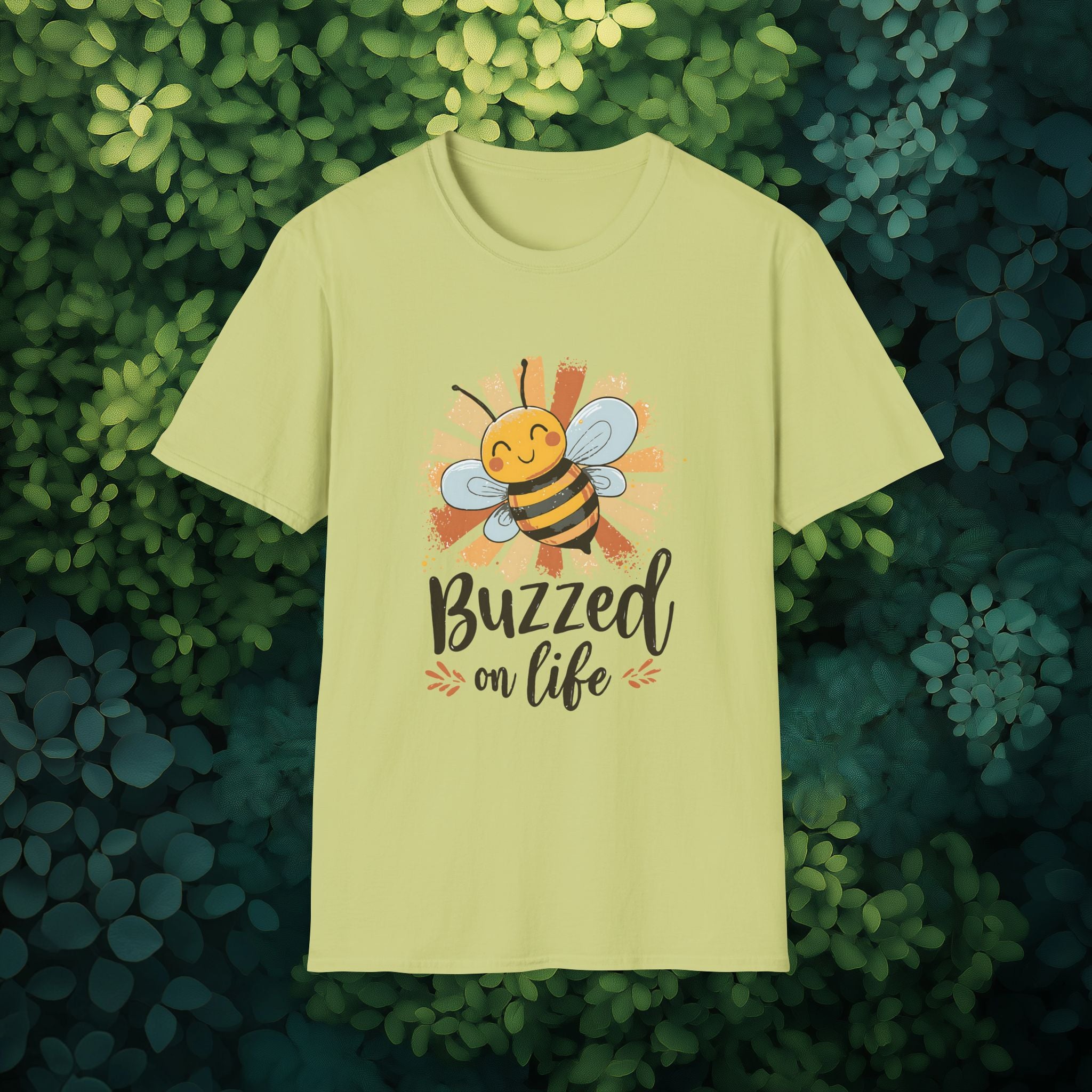 Buzzed on Life Honey Bee T-shirt for Nature Lovers