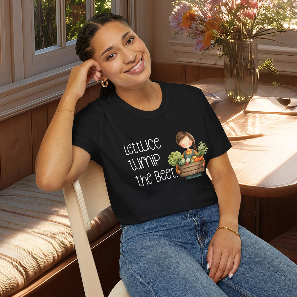 Lettuce Turnip the Beet, Cartoon Gardener T-Shirt