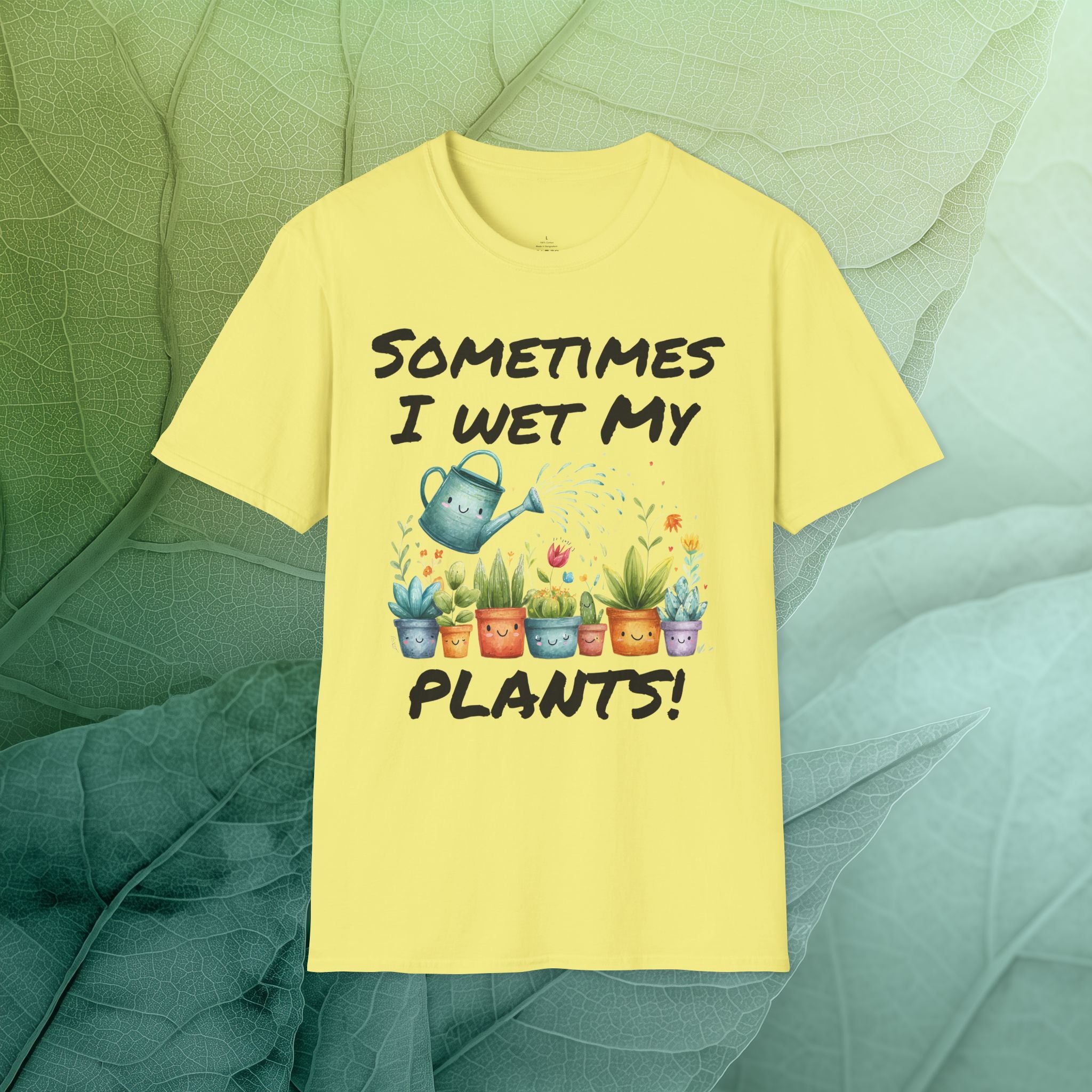 Cartoon Sometimes I Wet My Plants T-Shirt