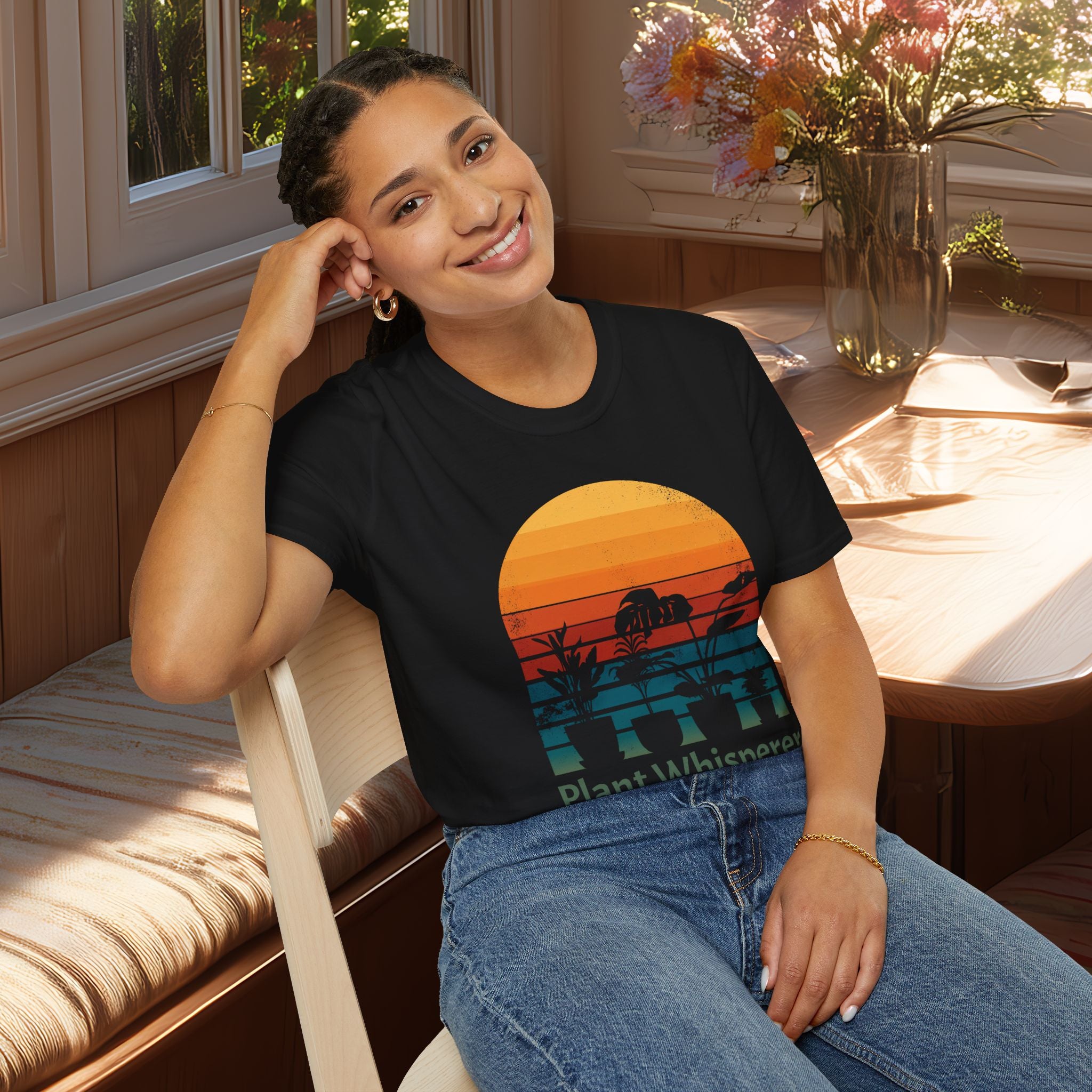 Sunset Plant Whisperer T-Shirt for Gardeners