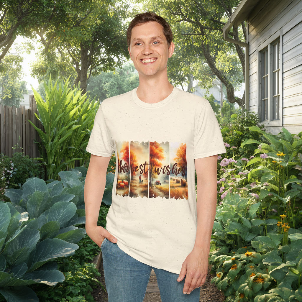 Harvest Wishes Farm Scene T-Shirt