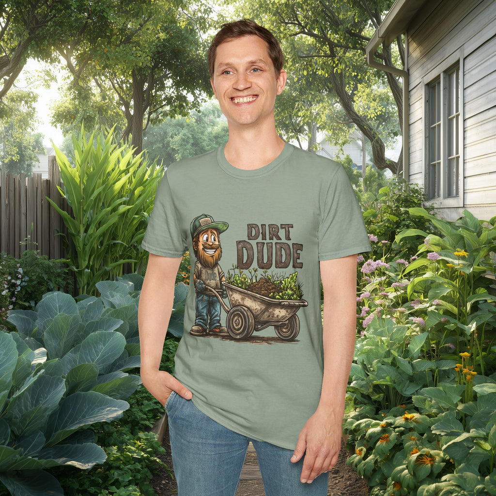 Dirt Dude with Wheelbarrow T-Shirt