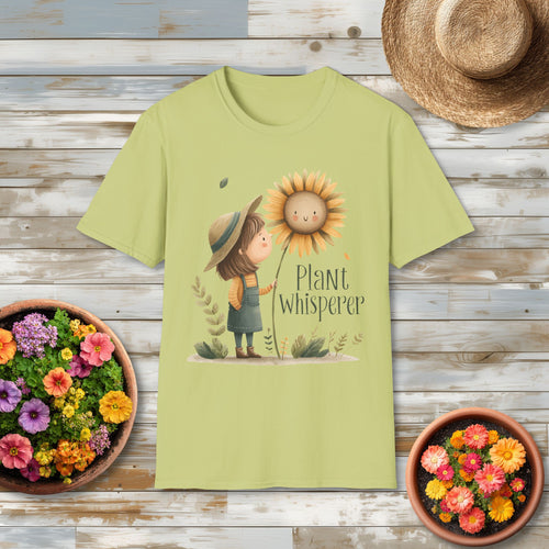 Plant Whisperer Girl and Sunflower T-Shirt
