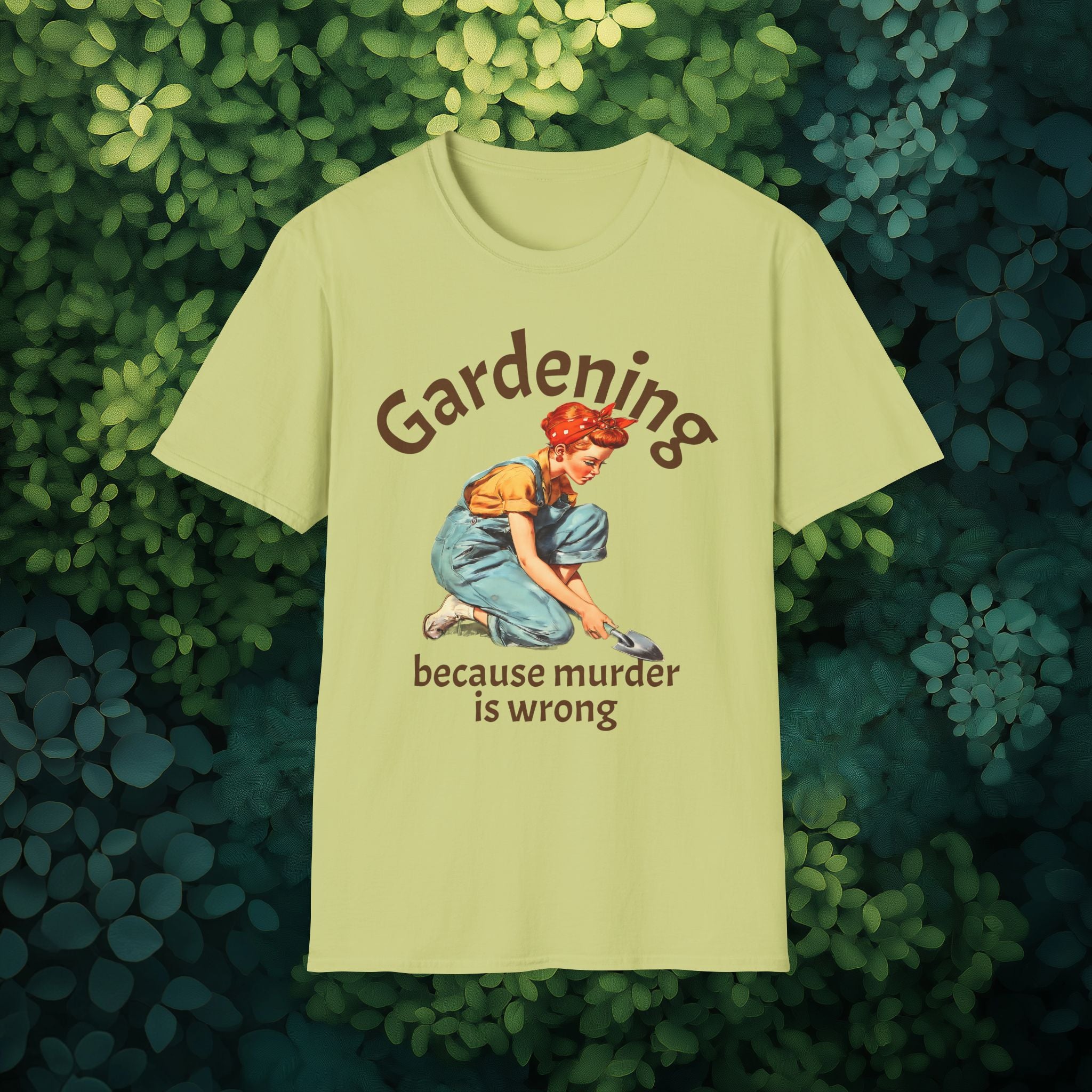 Vintage Murder is Wrong Gardening T-shirt