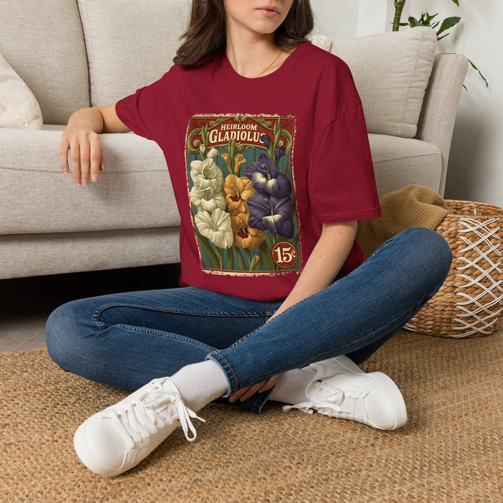 Heirloom Gladiolus Vintage Seed Packet T-Shirt