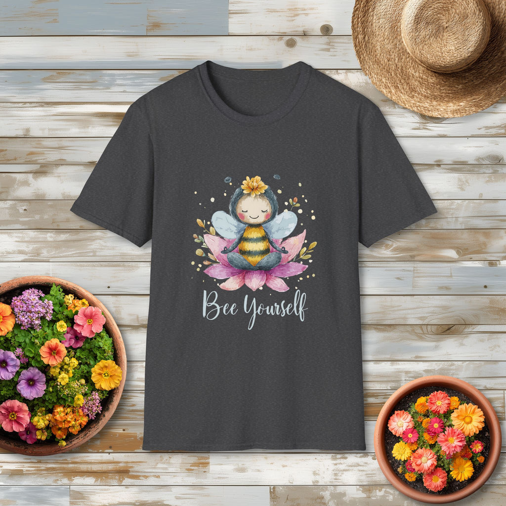 Bee Yourself Meditation Unisex T-Shirt for Yoga Enthusiasts