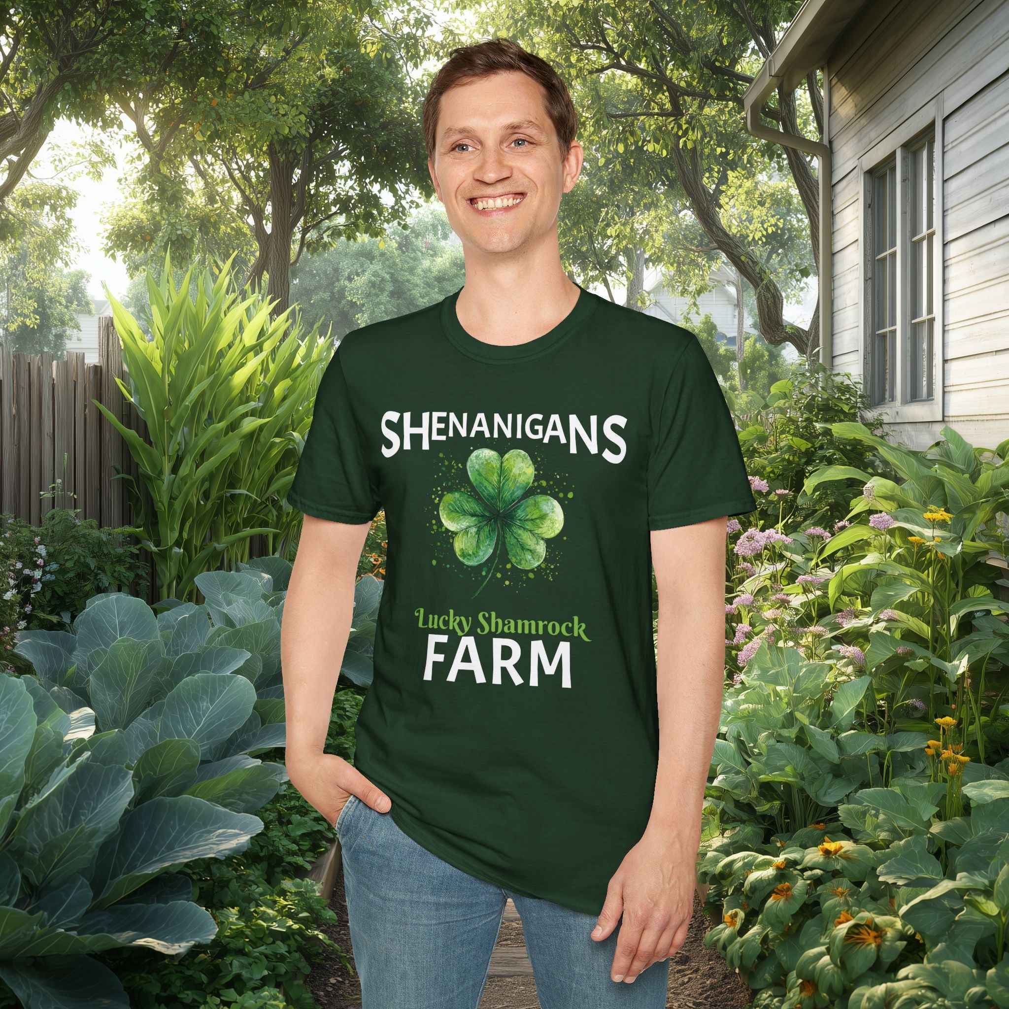 Shenanigans Lucky Shamrock Farm T-Shirt