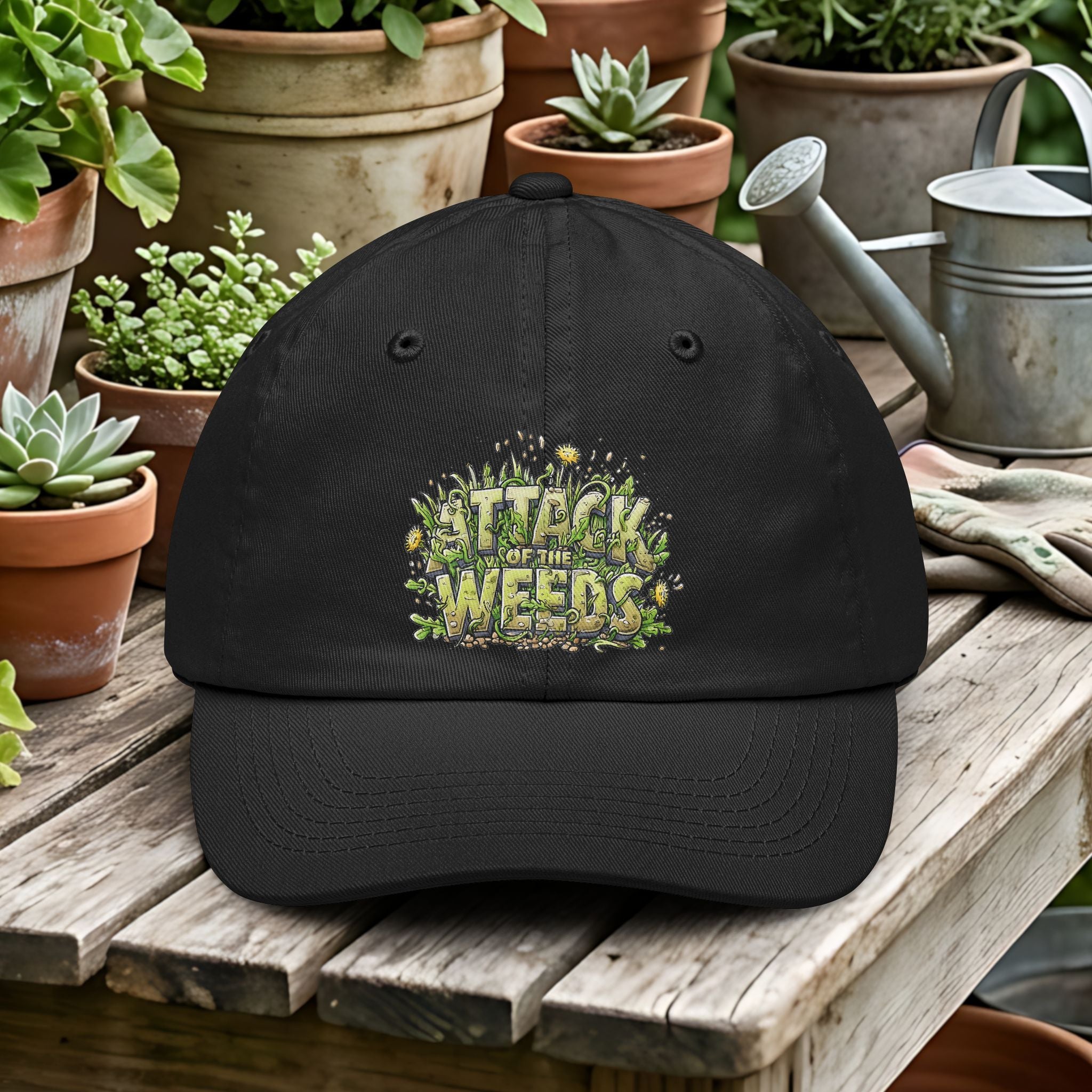 Attack of the Weeds Dad Hat – Funny Gardening Humor Cap