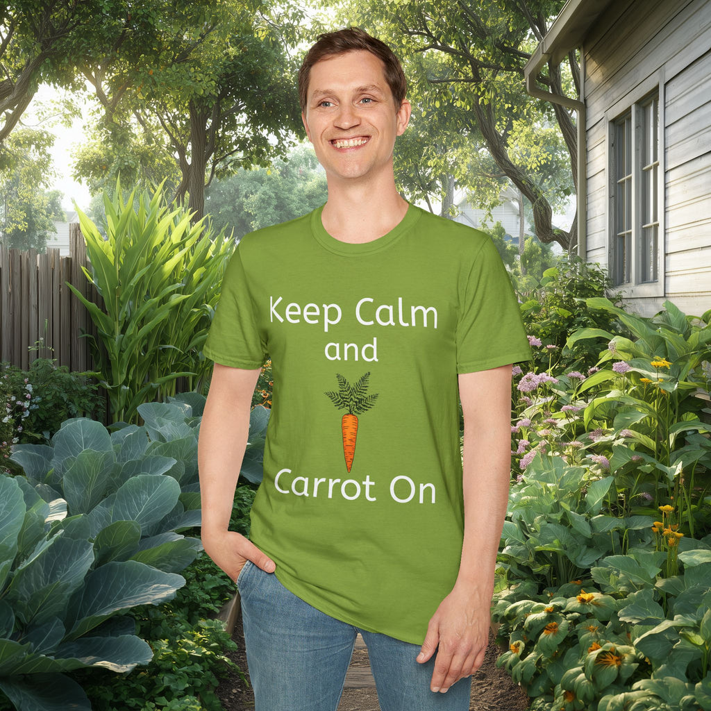 Keep Calm and Carrot On T-Shirt for Garden Lovers