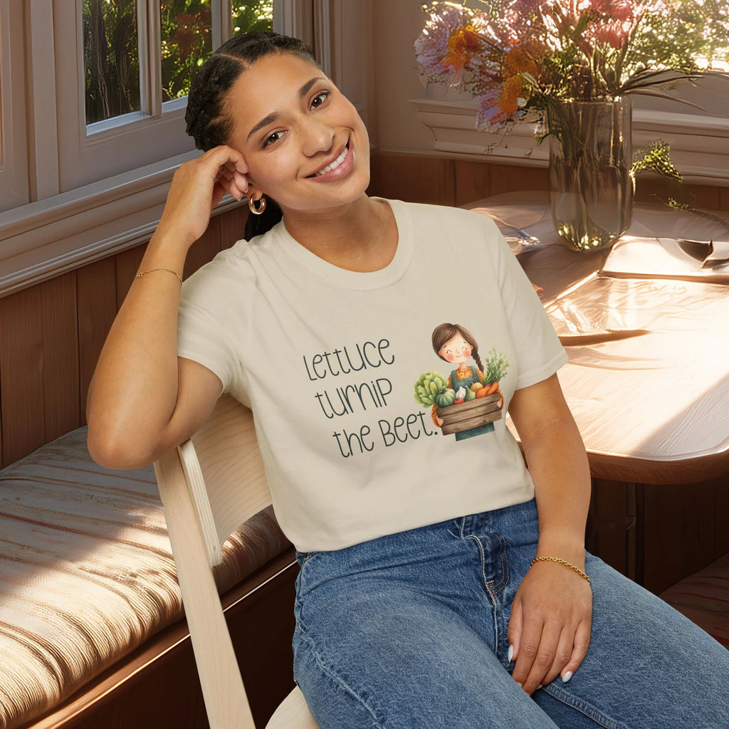 Lettuce Turnip the Beet, Cartoon Gardener T-Shirt