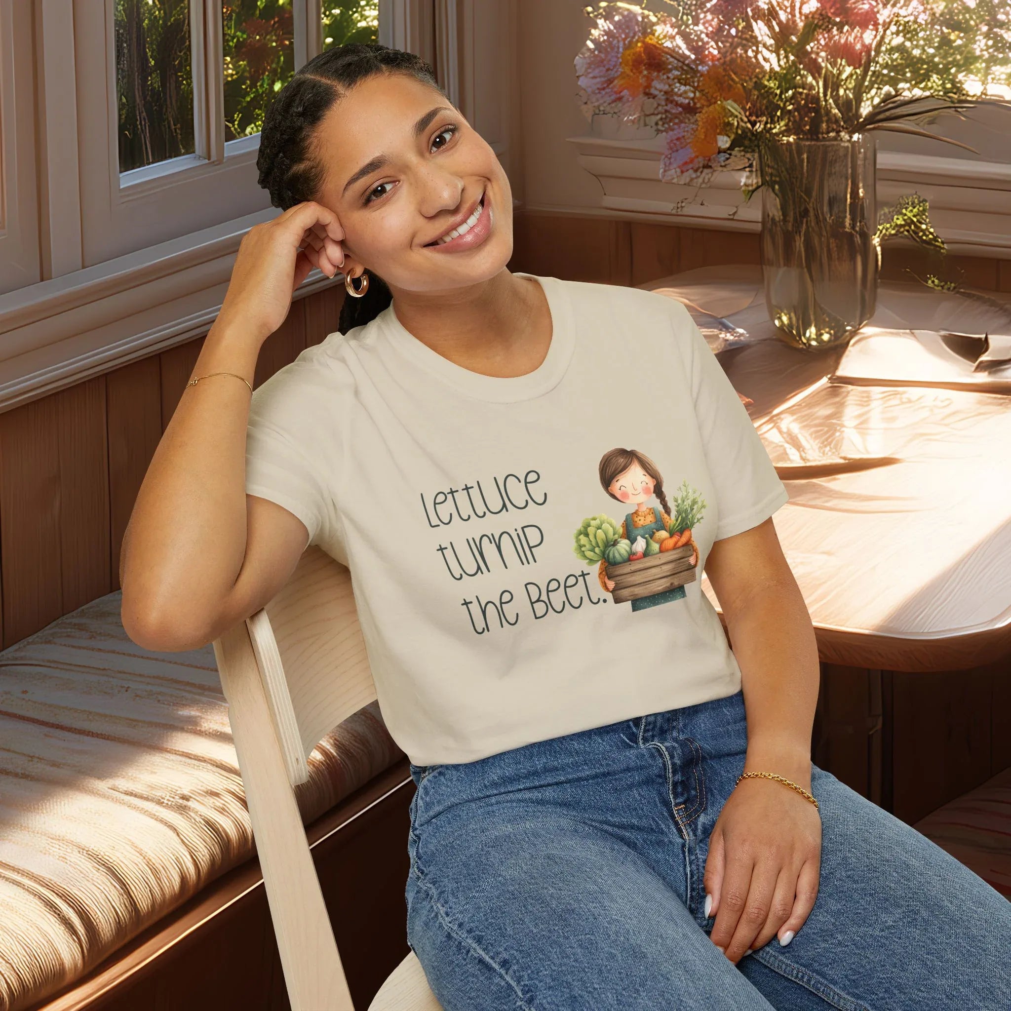 Lettuce Turnip the Beet, Cartoon Gardener T-Shirt