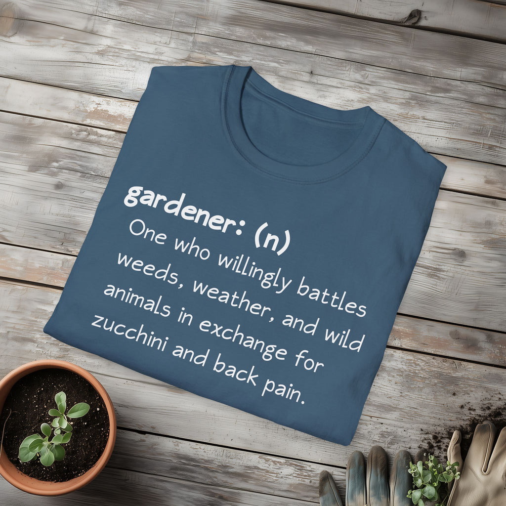 Gardener Definition, Zucchini and Back Pain T-Shirt