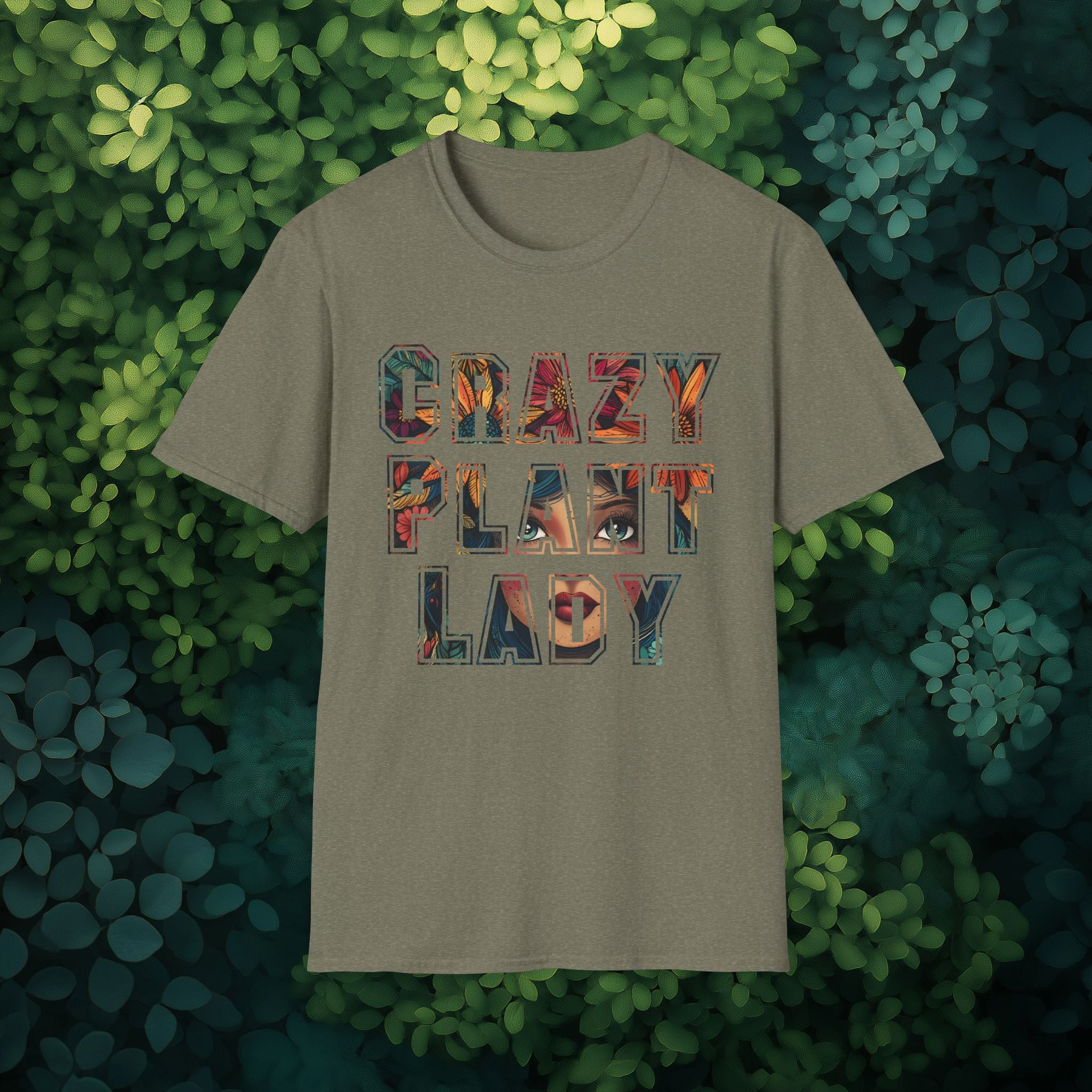 Boho Crazy Plant Lady T-Shirt for  Backyard Gardeners