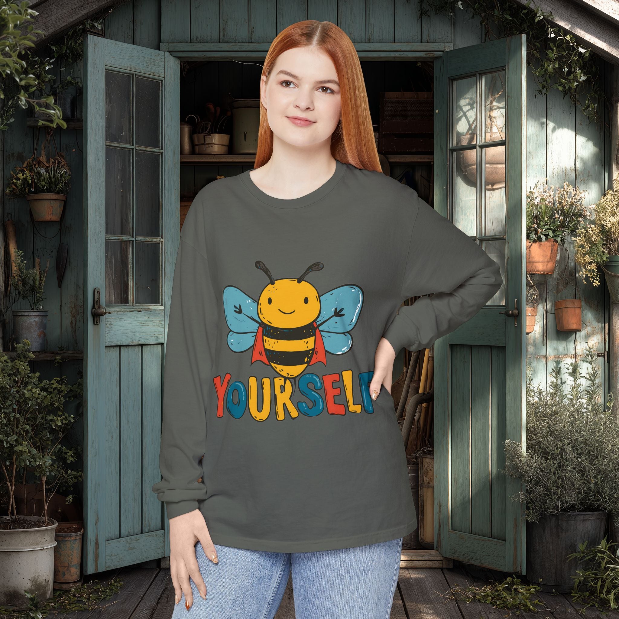 Superhero Bee Yourself Long Sleeve Tee