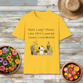 Dirt-Covered Chaos Coordinator T-Shirt – Funny Dog and Plant Life