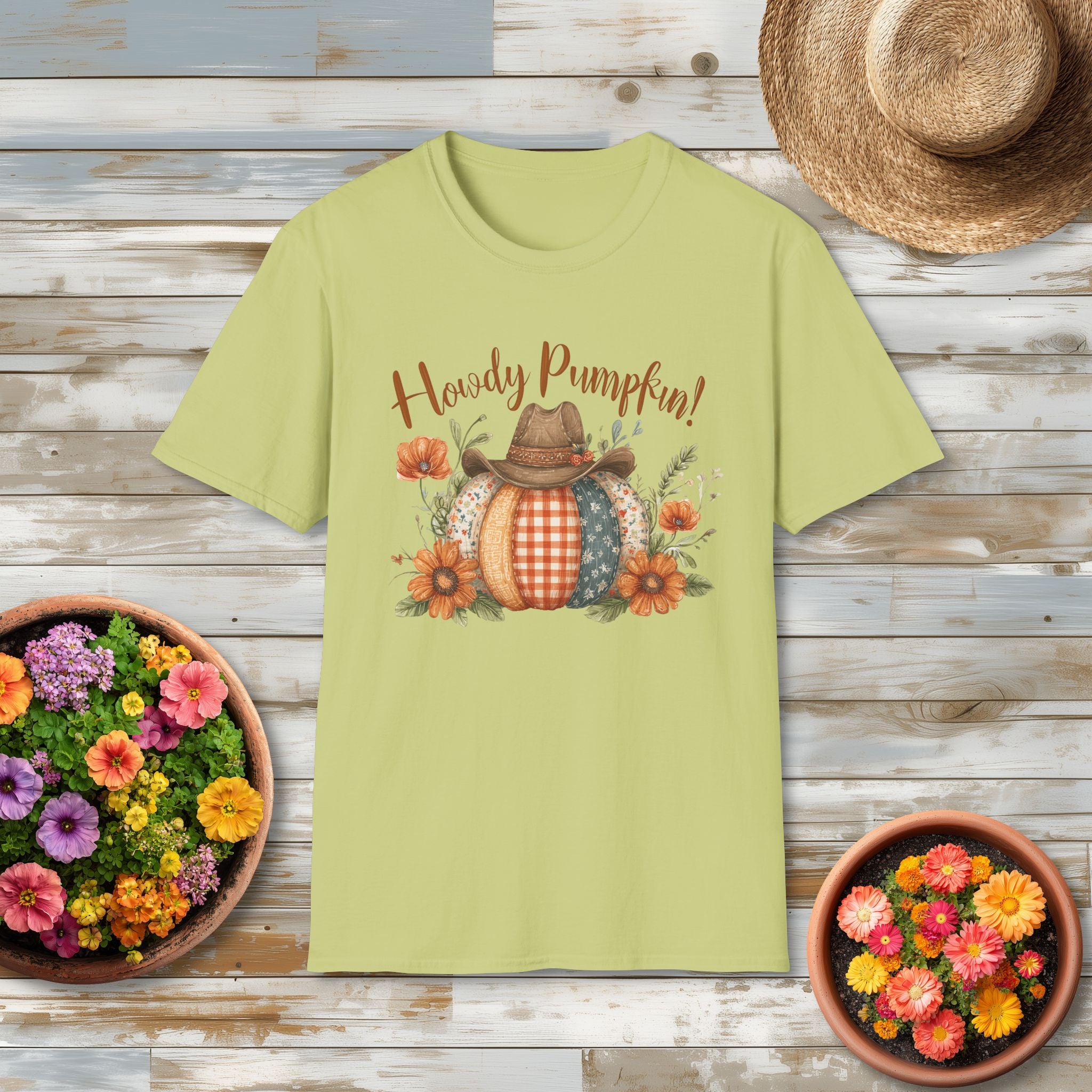 Patchwork Howdy Pumpkin T-Shirt
