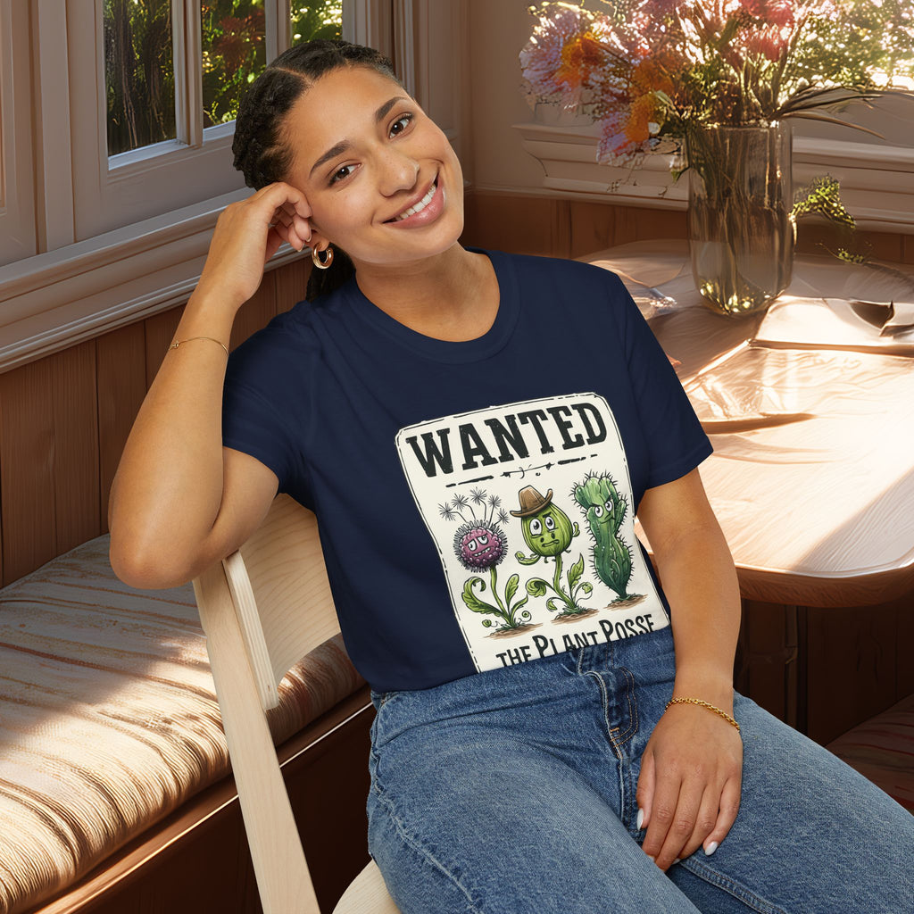 Weedy Plant Posse Wanted Poster T-Shirt