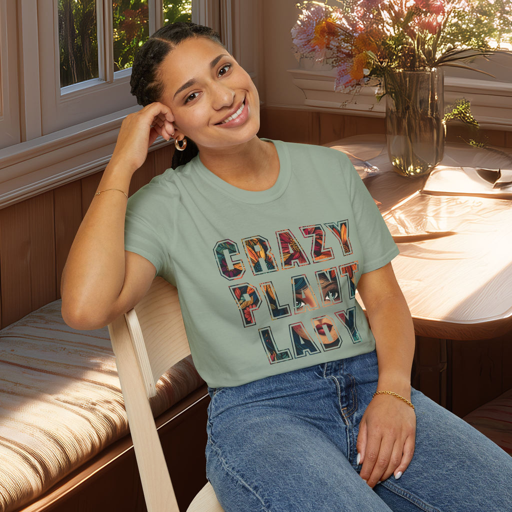 Boho Crazy Plant Lady T-Shirt for  Backyard Gardeners