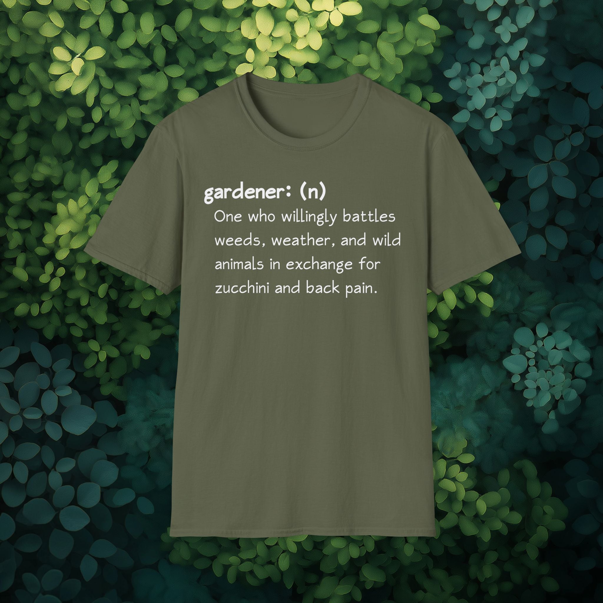 Gardener Definition, Zucchini and Back Pain T-Shirt