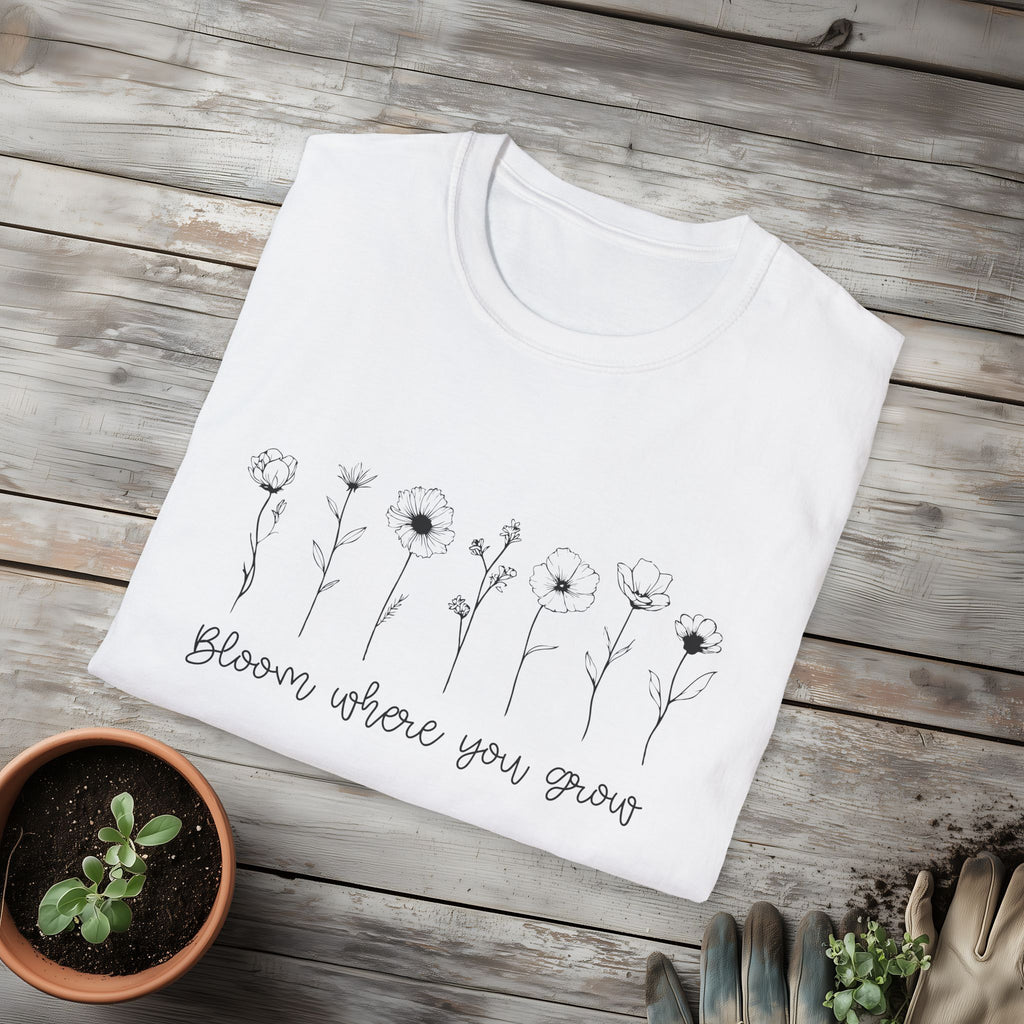 Bloom Where You Grow Motivational T-Shirt