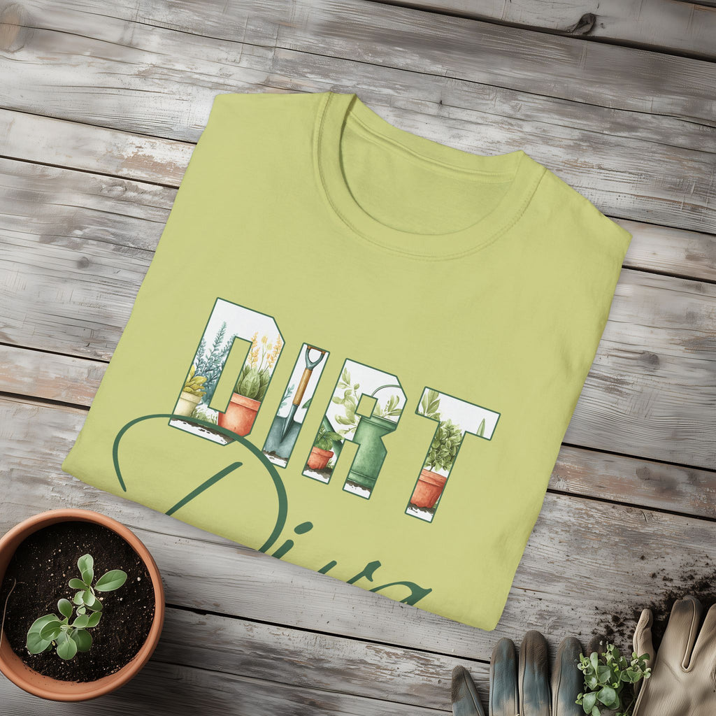 Dirt Diva T-Shirt for Gardeners, Nature Lovers, Summer Casual Wear