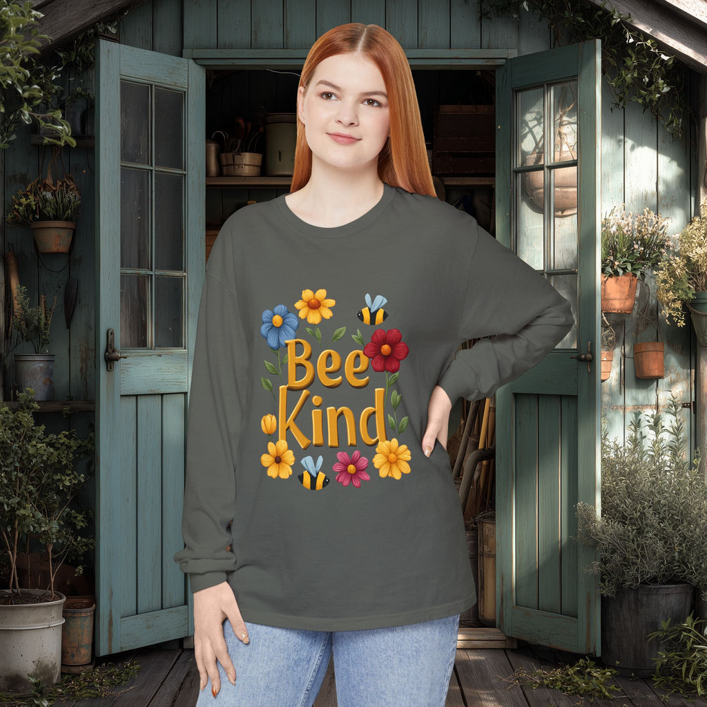 Bee Kind Bloom and Bee Long Sleeve Tee