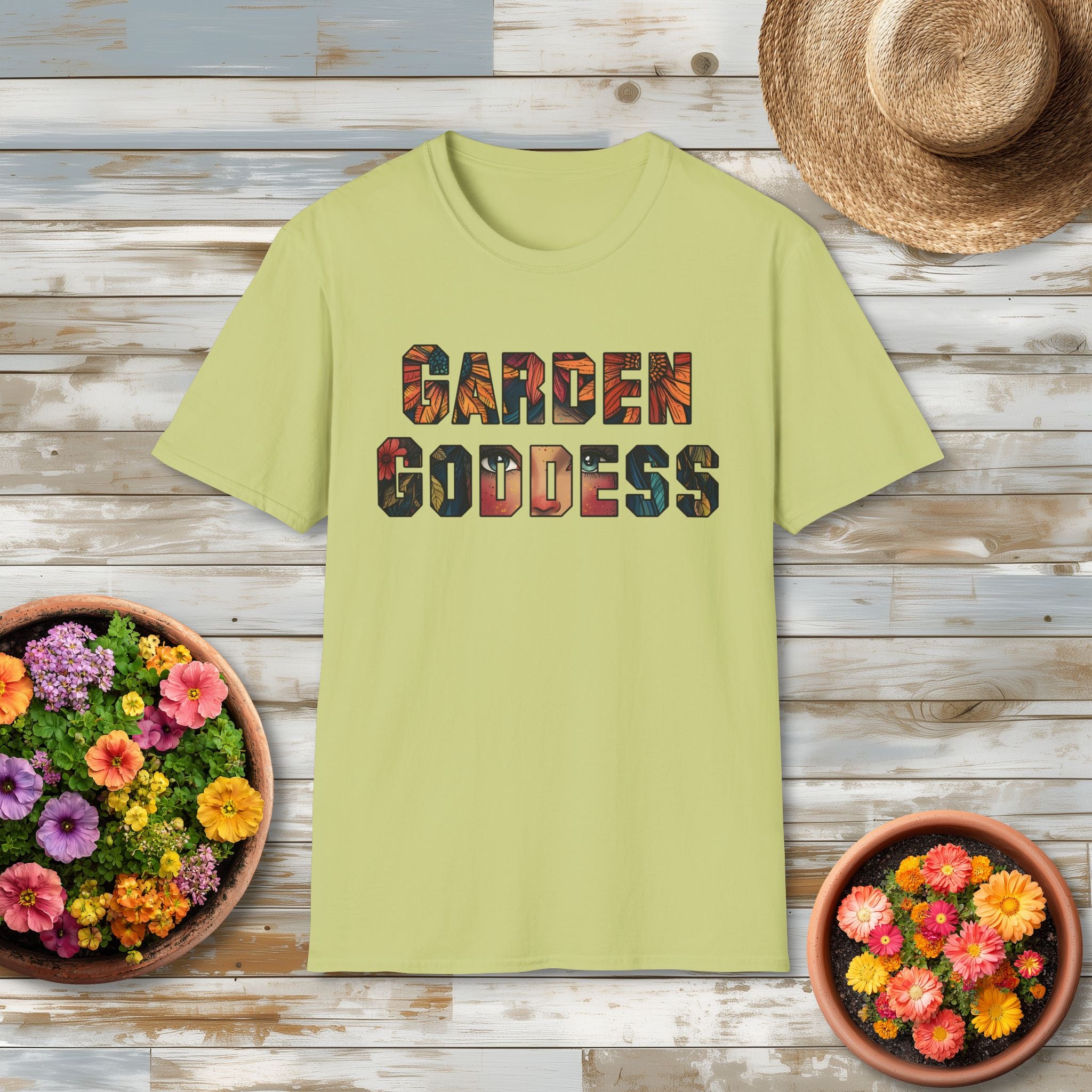 Boho Garden Goddess T-Shirt for  Nature Lovers