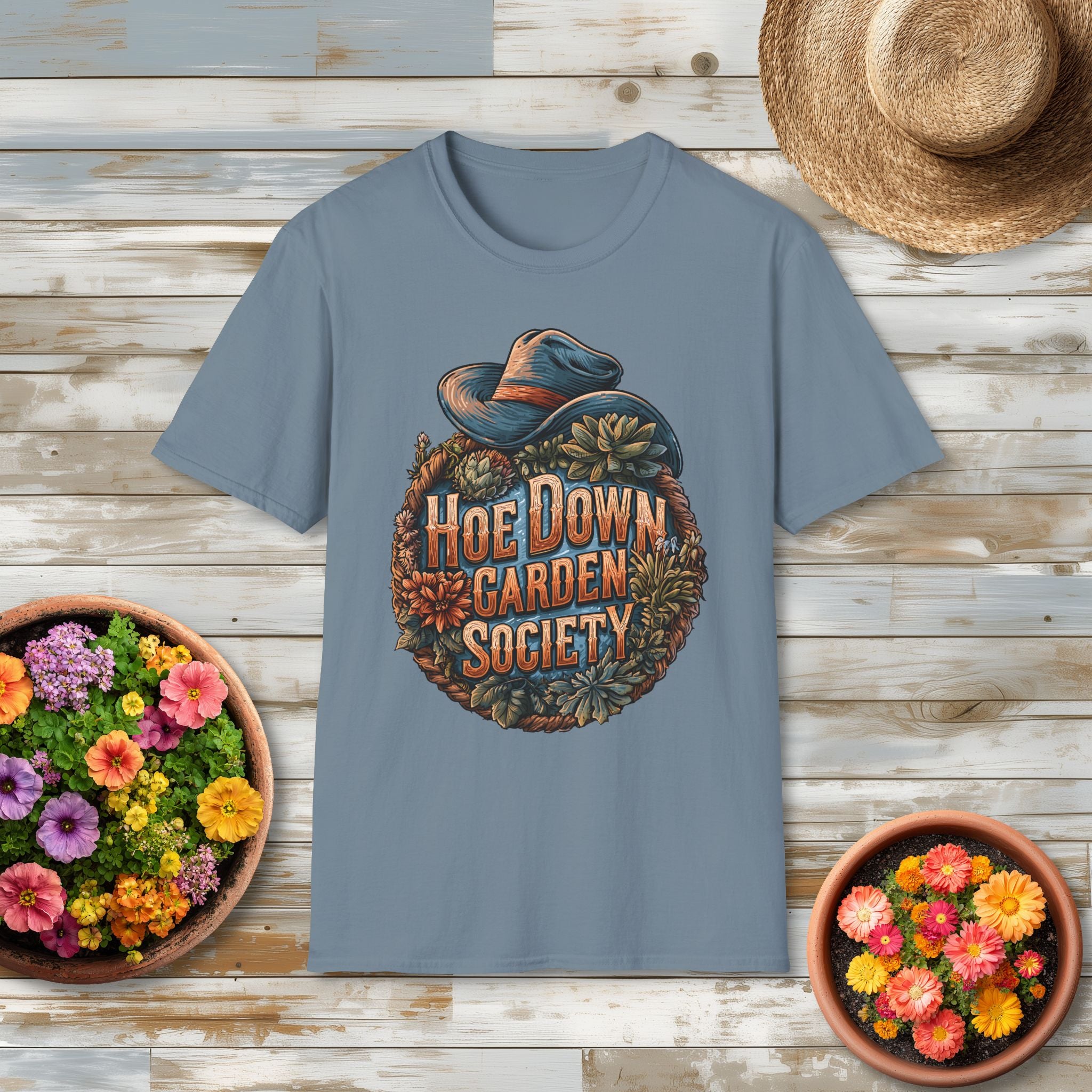 Retro Western Hoe Down Garden Society T-Shirt