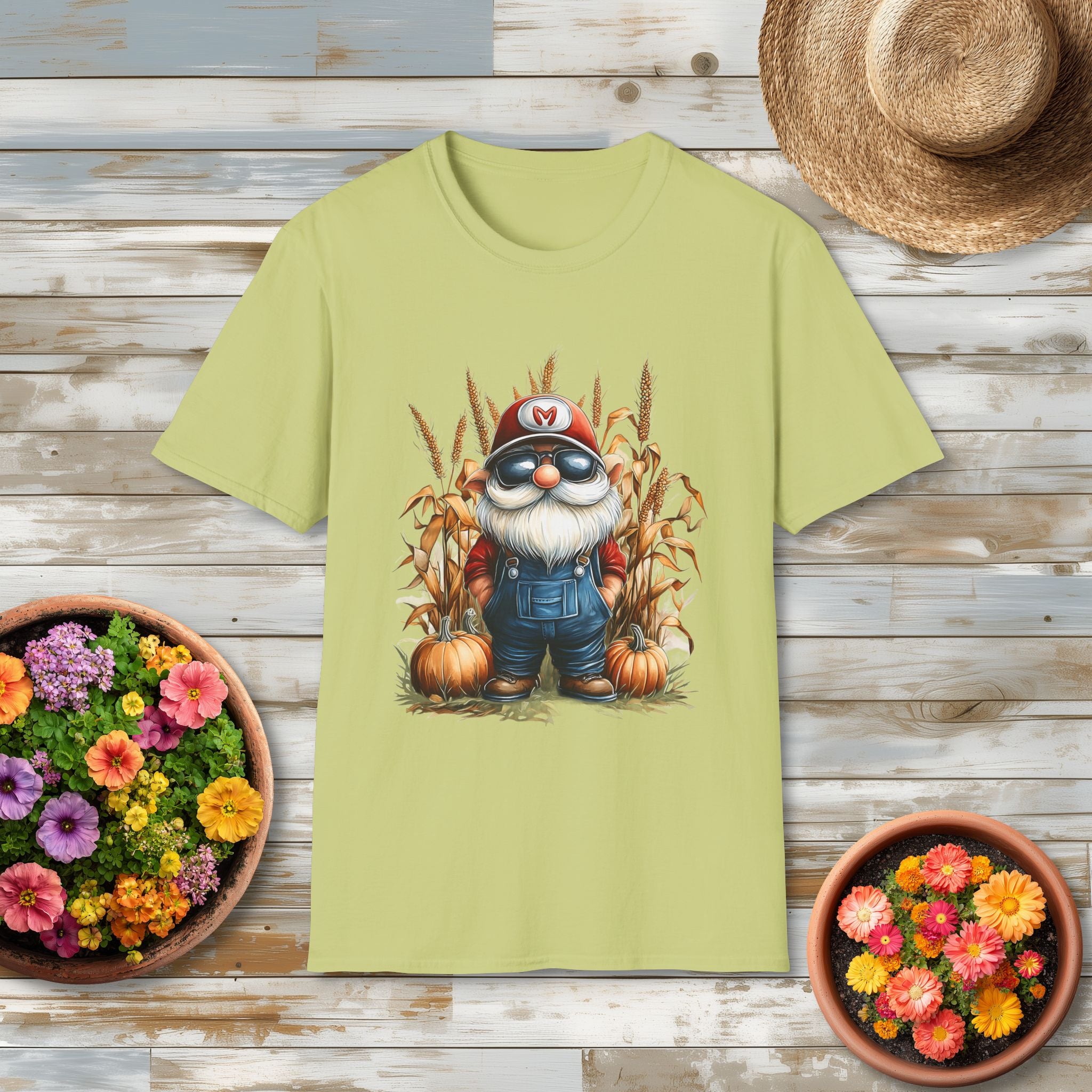 Harvest Season Gnome Farmer T-Shirt