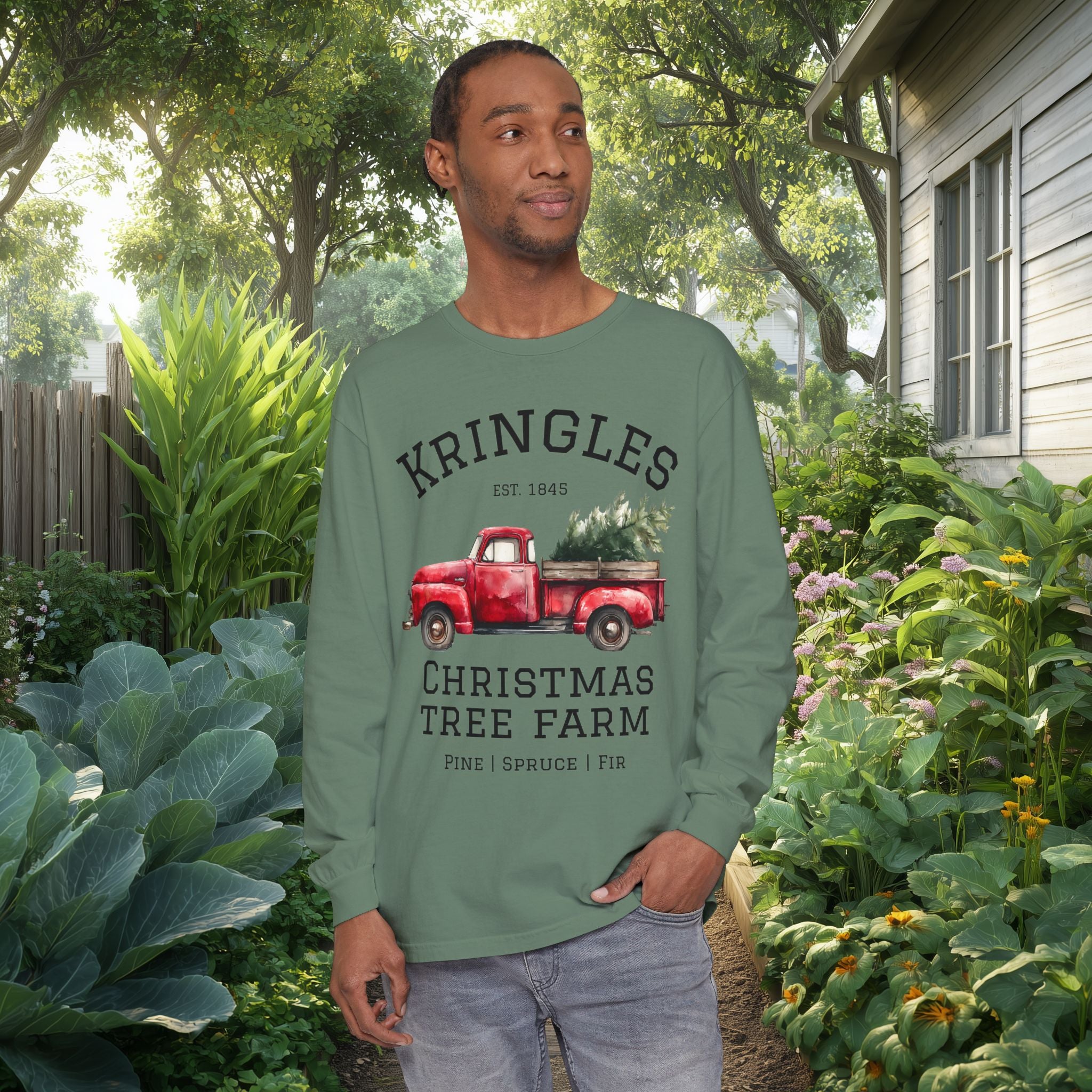 North Pole Christmas Tree Farm Long Sleeve Tee