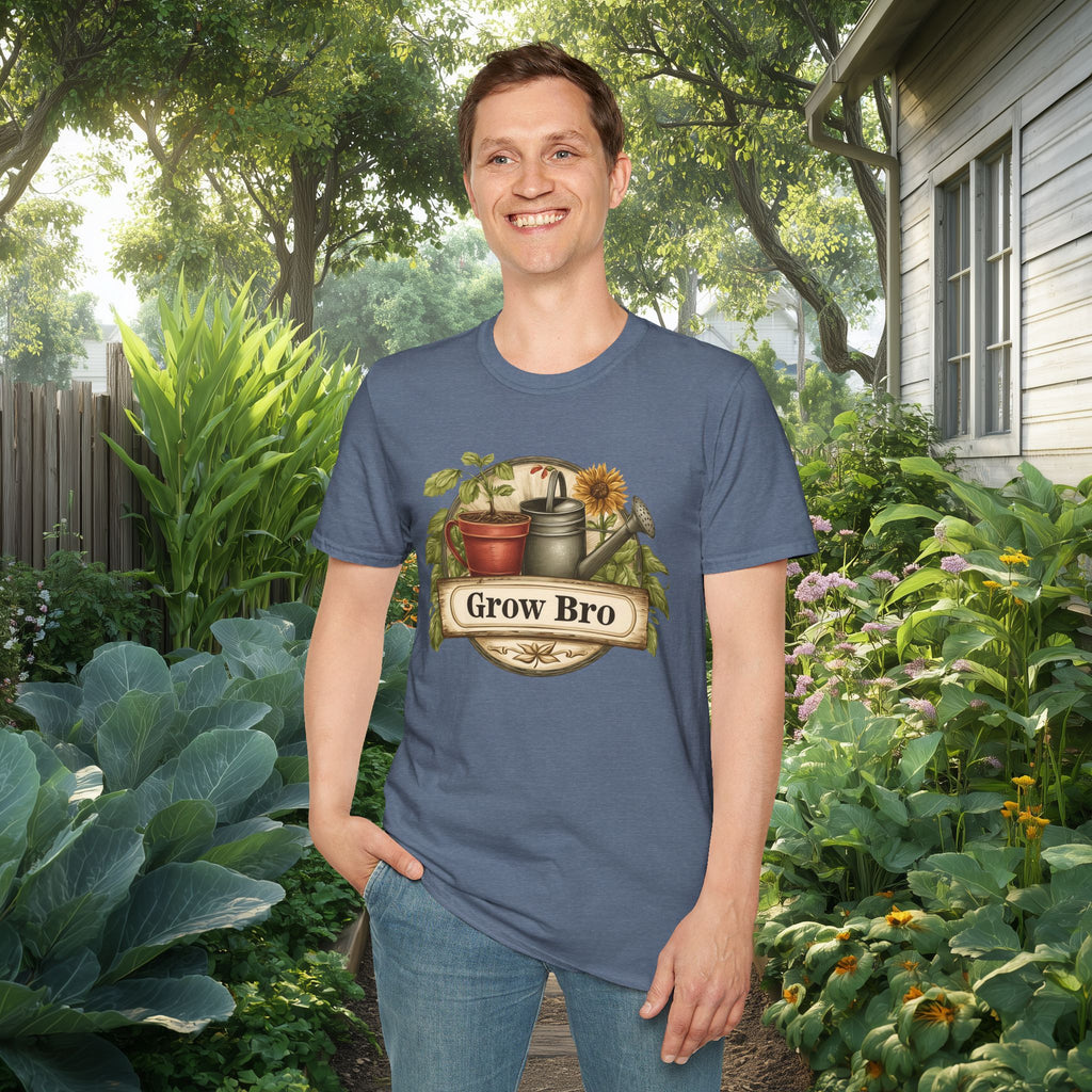 Vintage Grow Bro T-Shirt for Backyard Gardeners