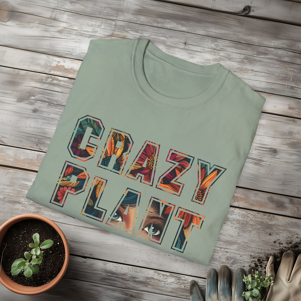 Boho Crazy Plant Lady T-Shirt for  Backyard Gardeners