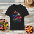 Psychedelic Rainbow Coneflower Trio Graphic T-Shirt
