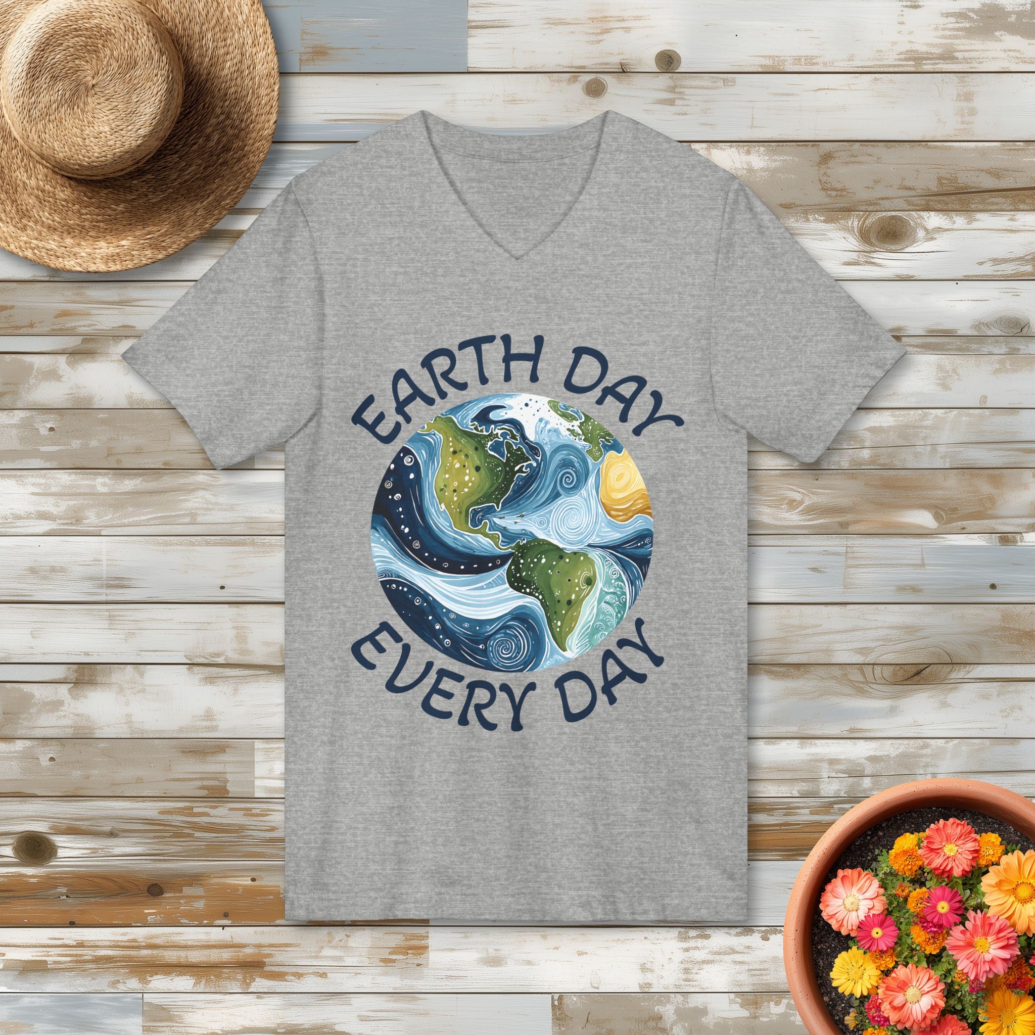 Earth Day Every Day V-Neck T-Shirt