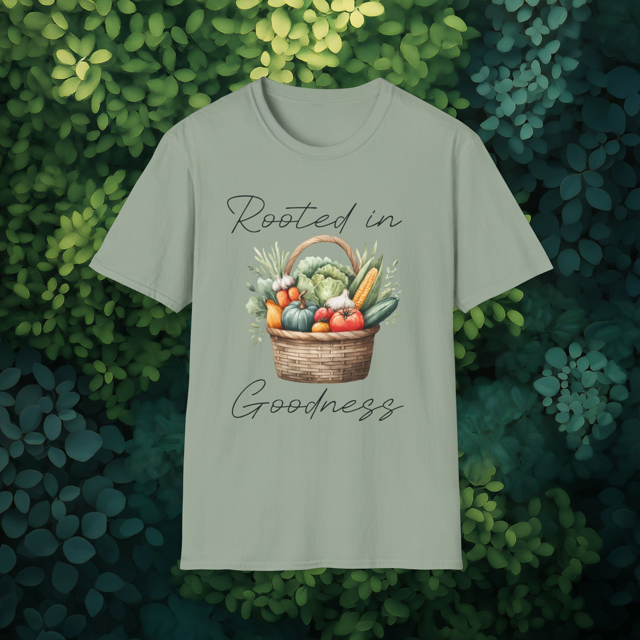 Rooted in Goodness T-Shirt for Gardeners, Nature Lovers, Yoga Enthusiasts