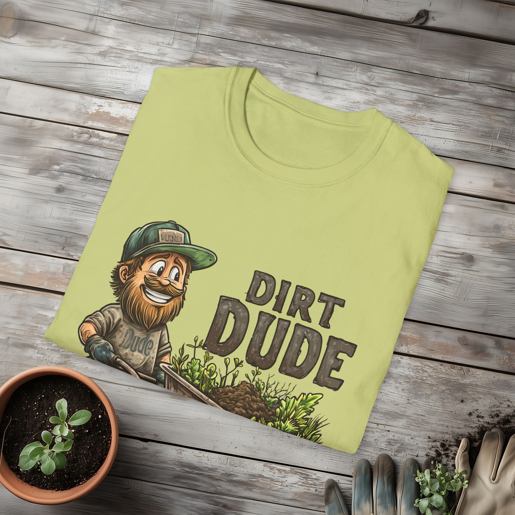 Dirt Dude with Wheelbarrow T-Shirt